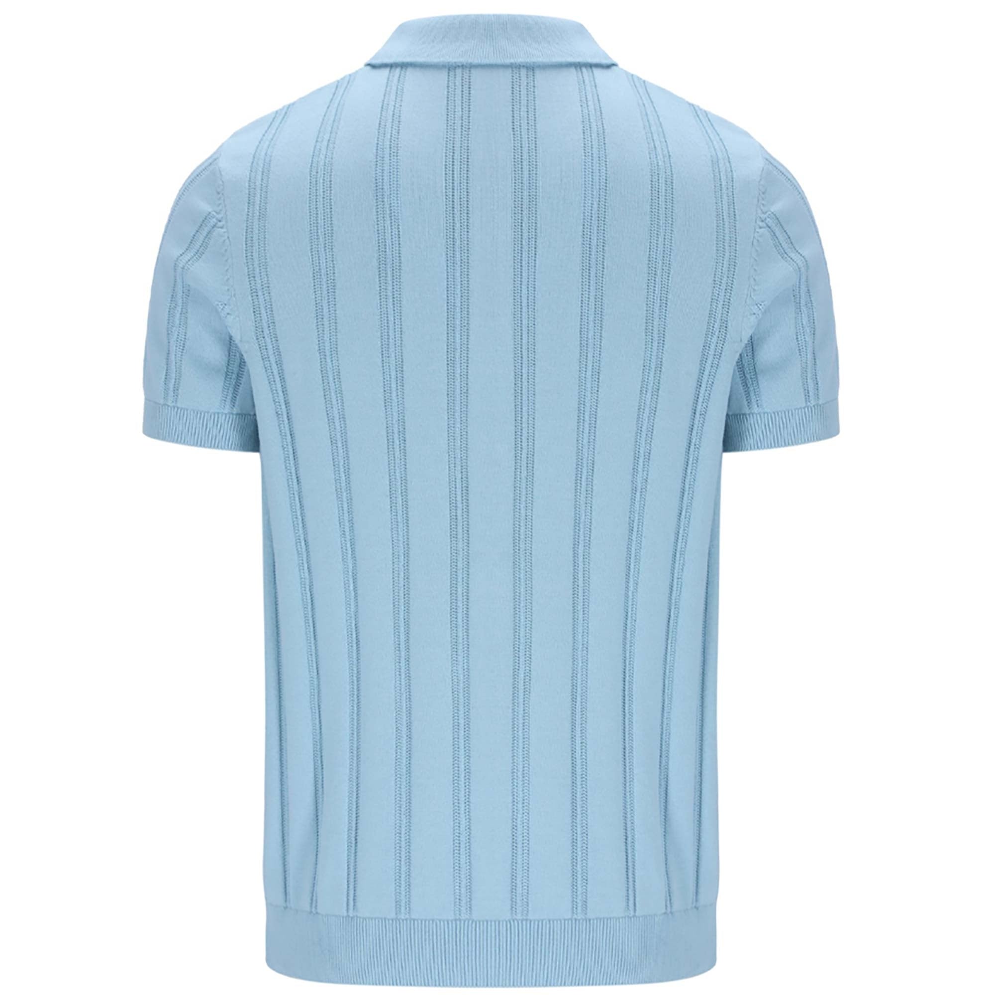 Fila Vintage Gold Kennedy Knit Polo Shirt - Summer Blue
