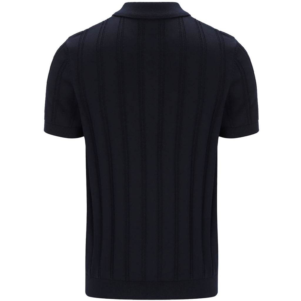 Fila Vintage Gold Kennedy Knit Polo Shirt - Black