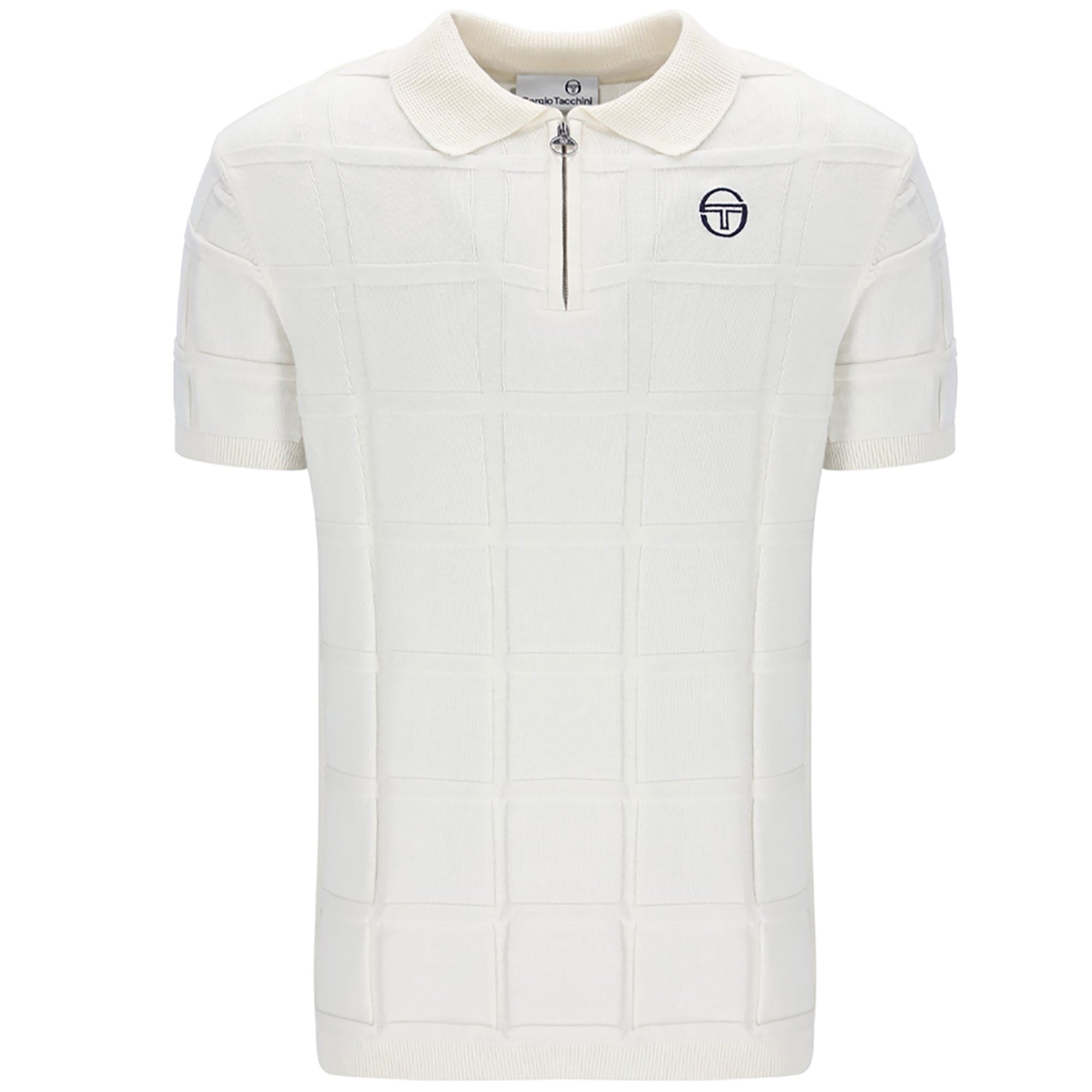 Sergio Tacchini Lorenzo 1/4 Zip Knit Polo Shirt - Gardenia