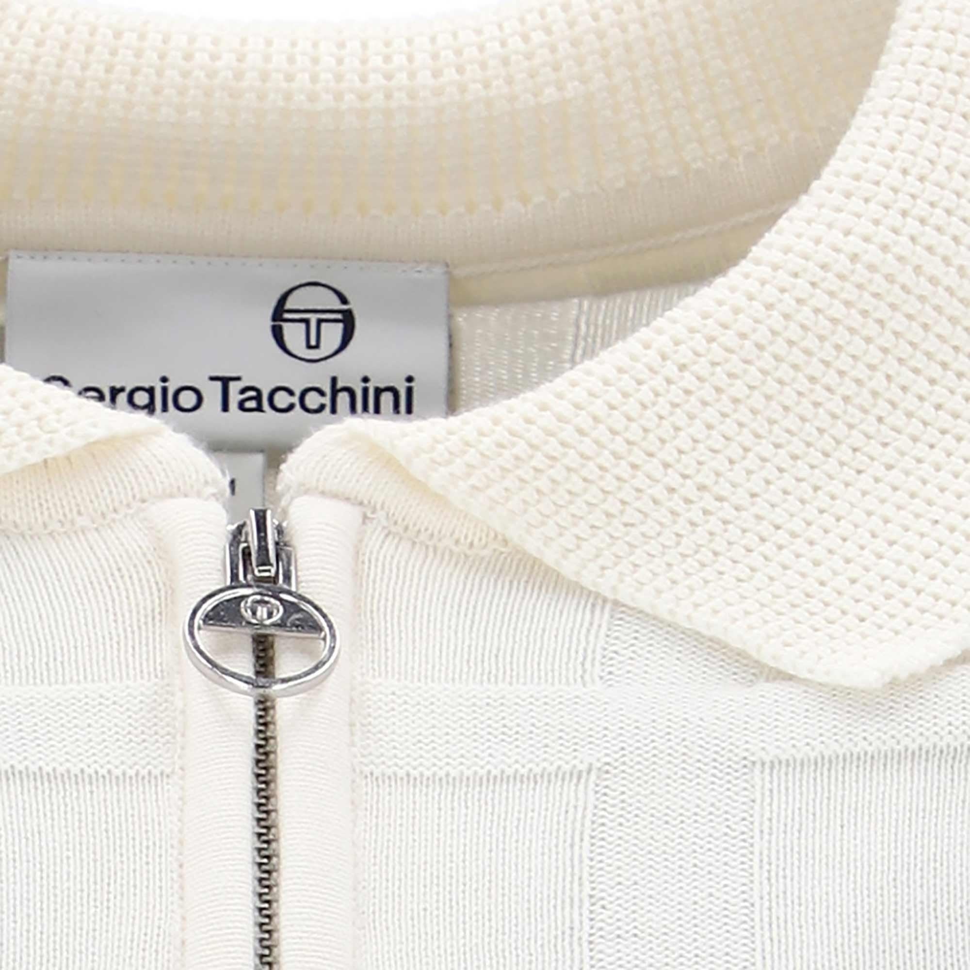 Sergio Tacchini Lorenzo 1/4 Zip Knit Polo Shirt - Gardenia
