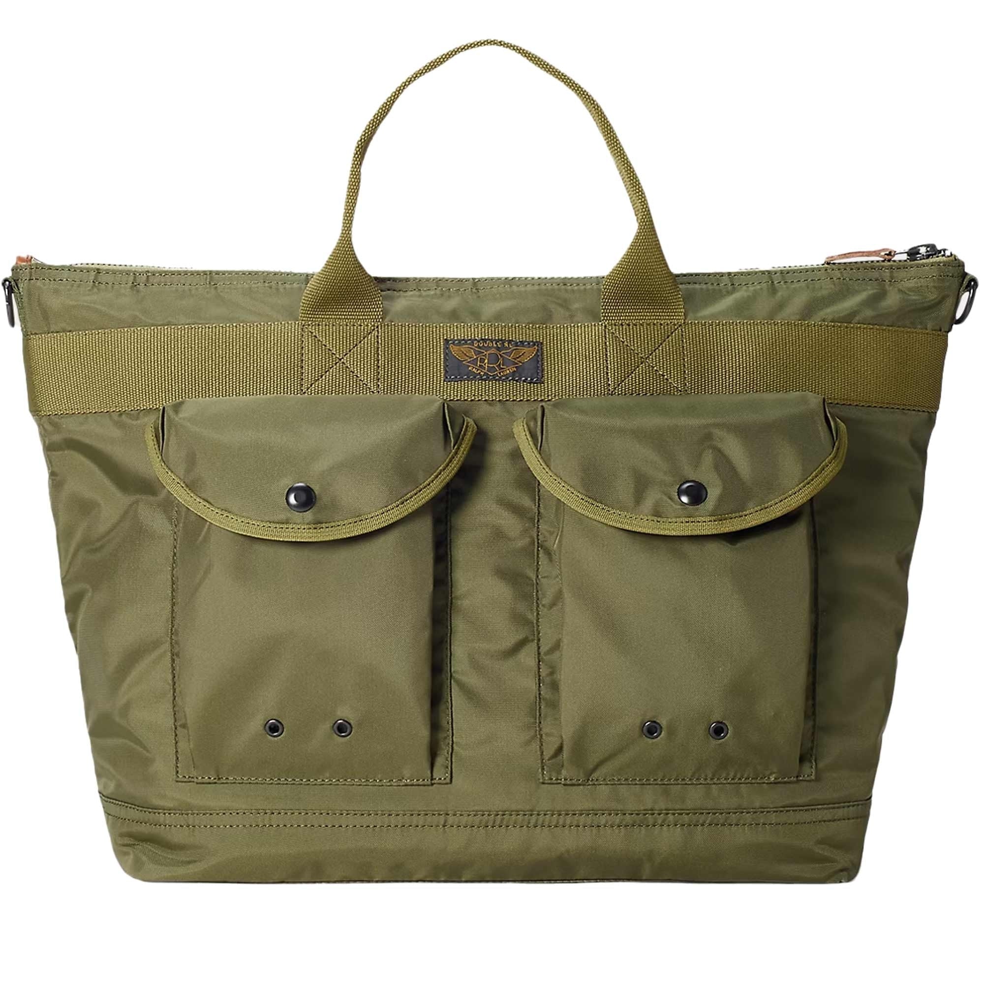 RRL by Ralph Lauren Nylon Utility Messenger Bag - Dark Olive