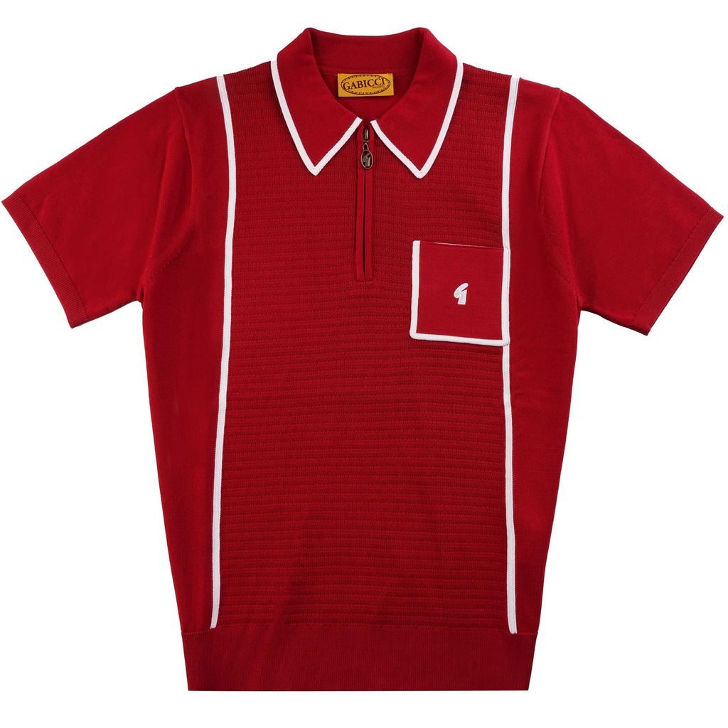 Gabicci Vintage Alfeo Polo Shirt - Cherry