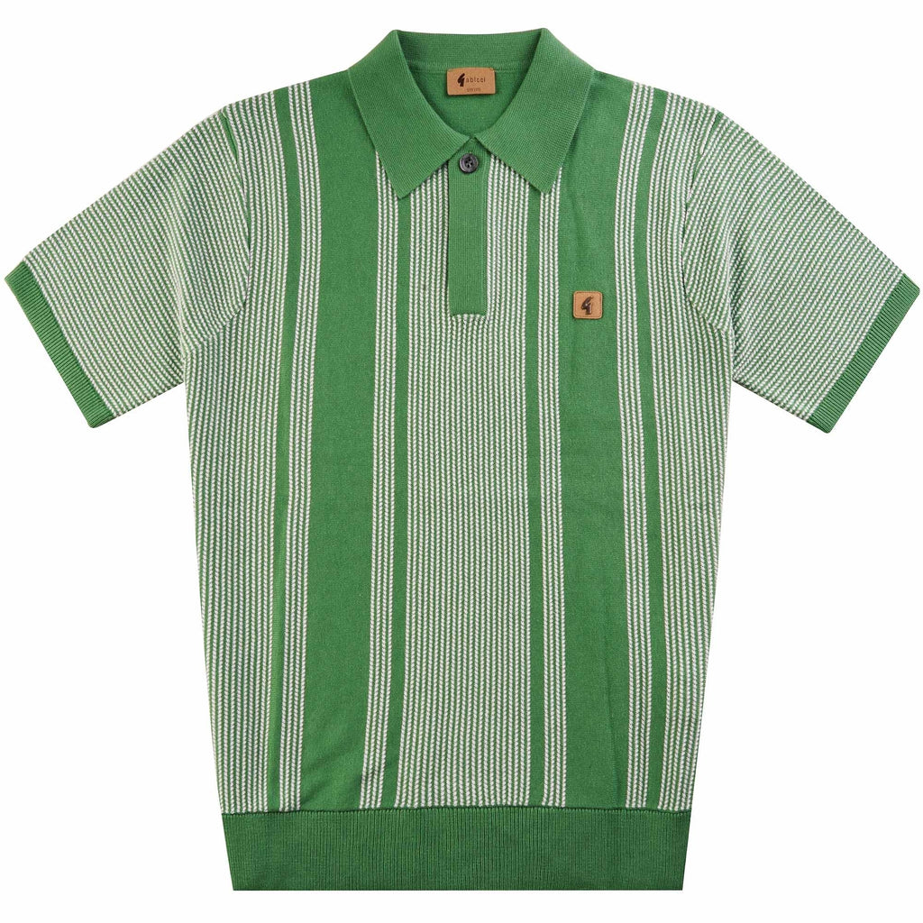 Gabicci Vintage Dante Knitted Polo Shirt - Verde