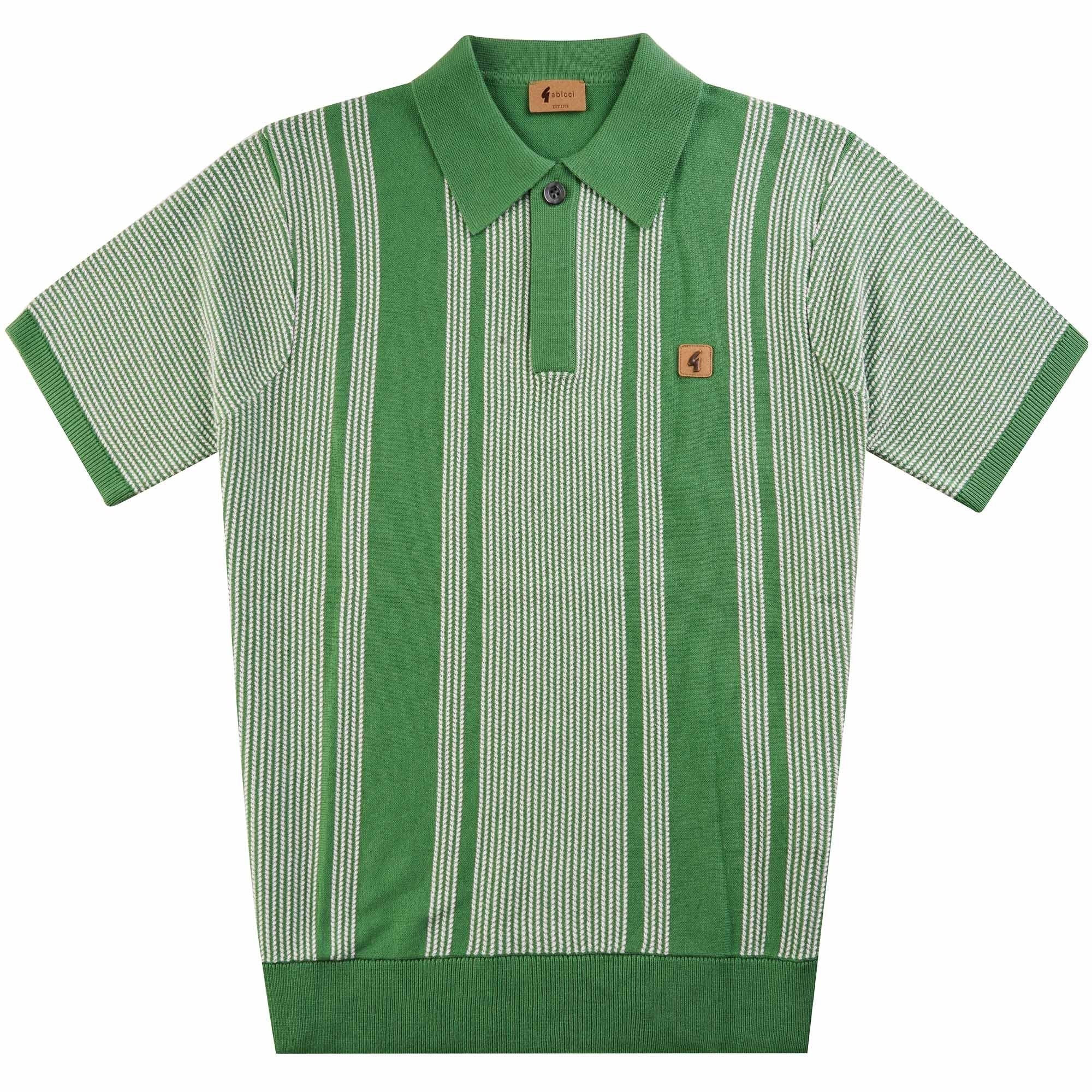 Gabicci Vintage Dante Knitted Polo Shirt - Verde