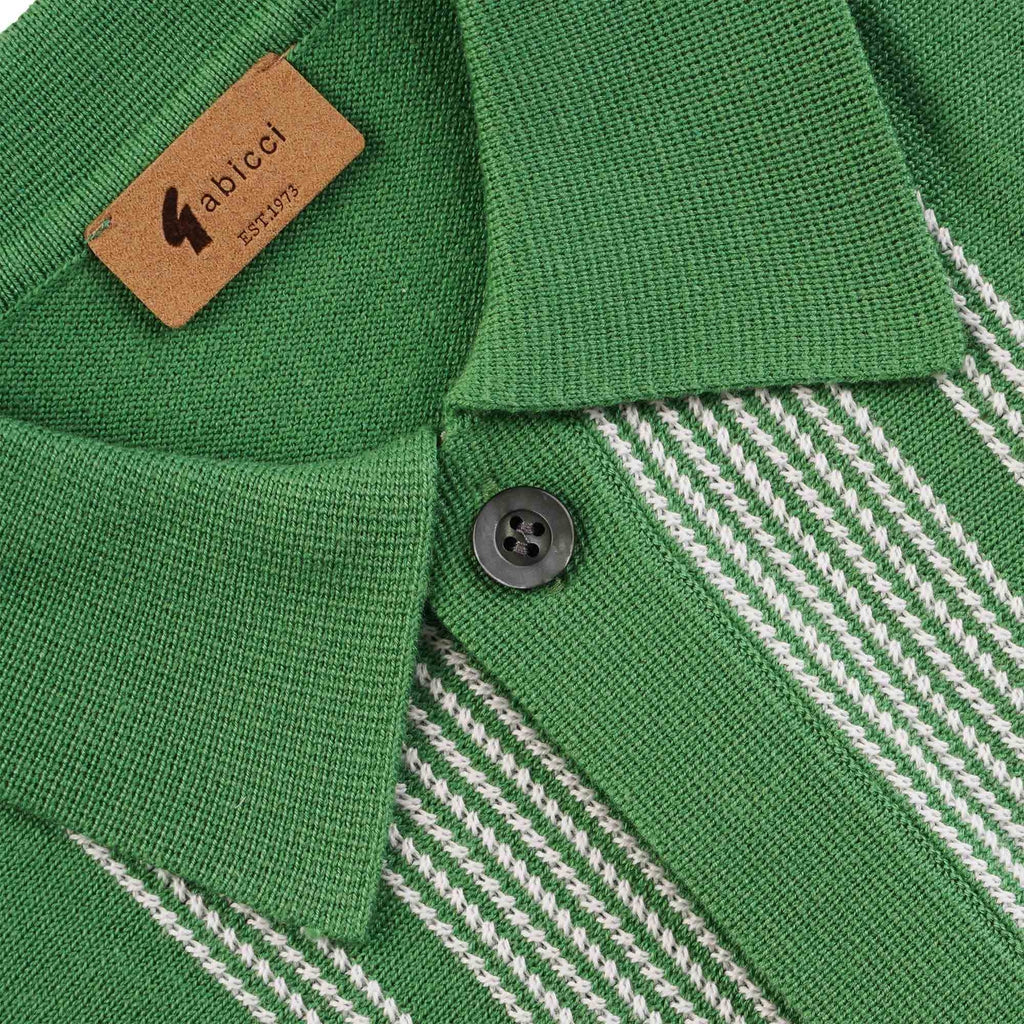 Gabicci Vintage Dante Knitted Polo Shirt - Verde