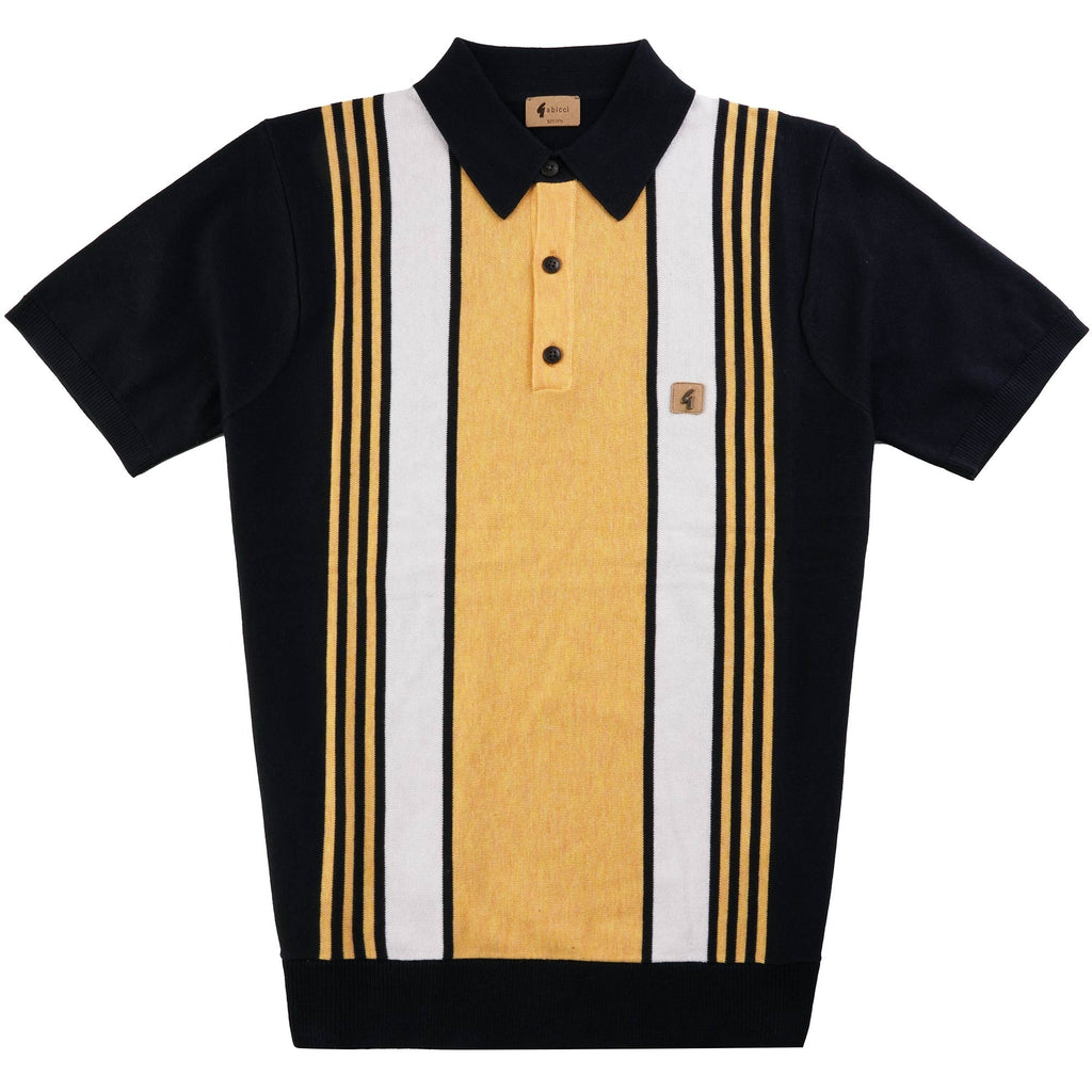 Gabicci Vintage Searle Knitted Polo Shirt - Navy