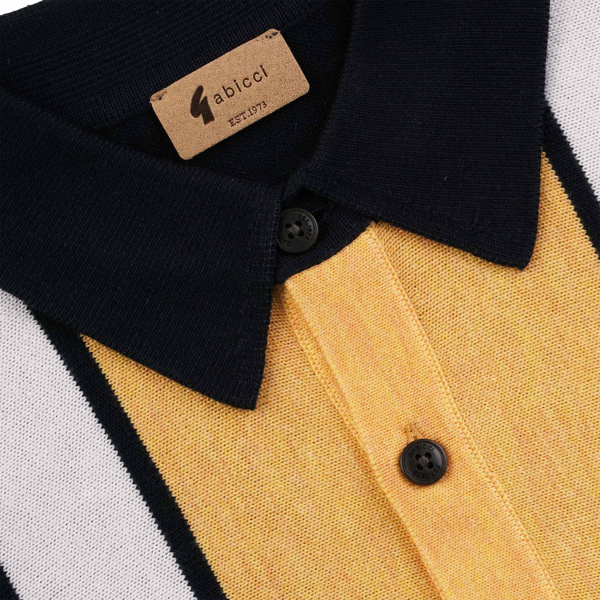 Gabicci Vintage Searle Knitted Polo Shirt - Navy