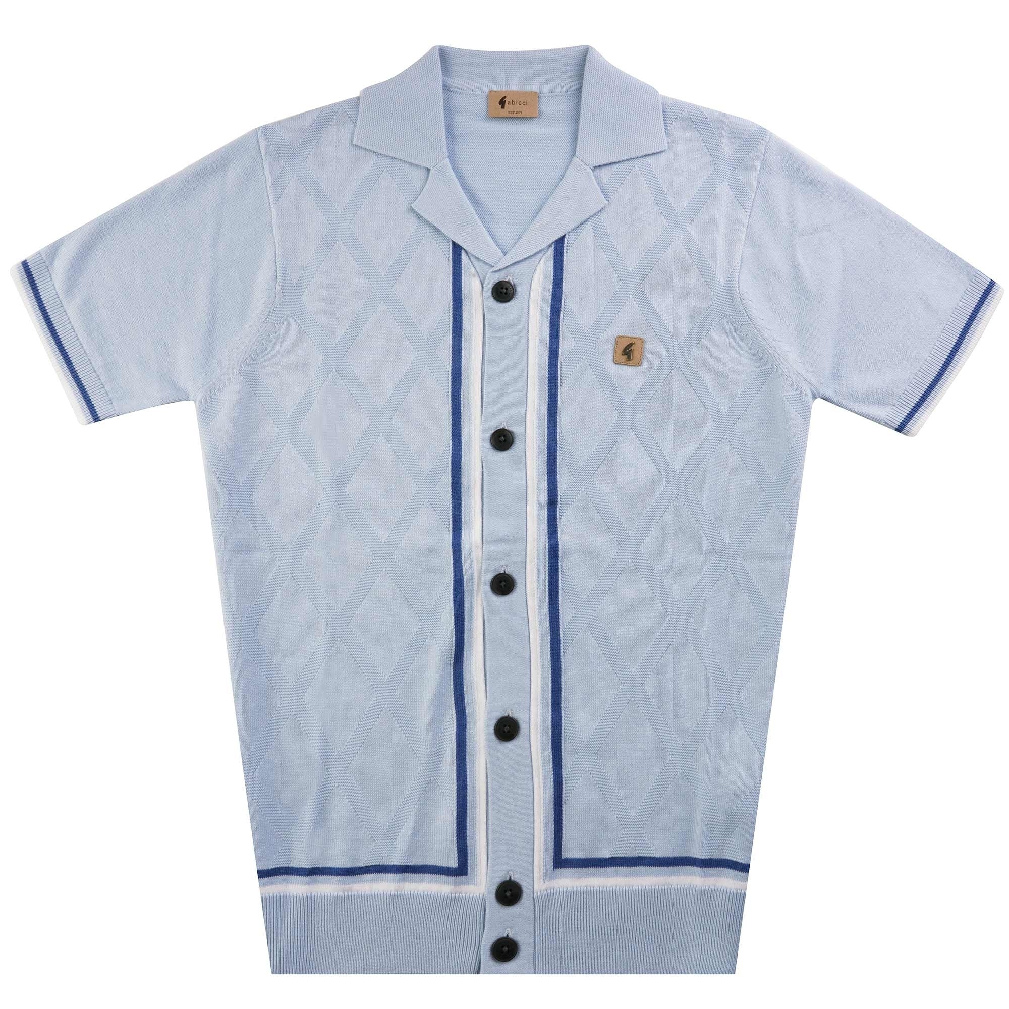 Gabicci Vintage Ross Knitted Polo Shirt - Azure
