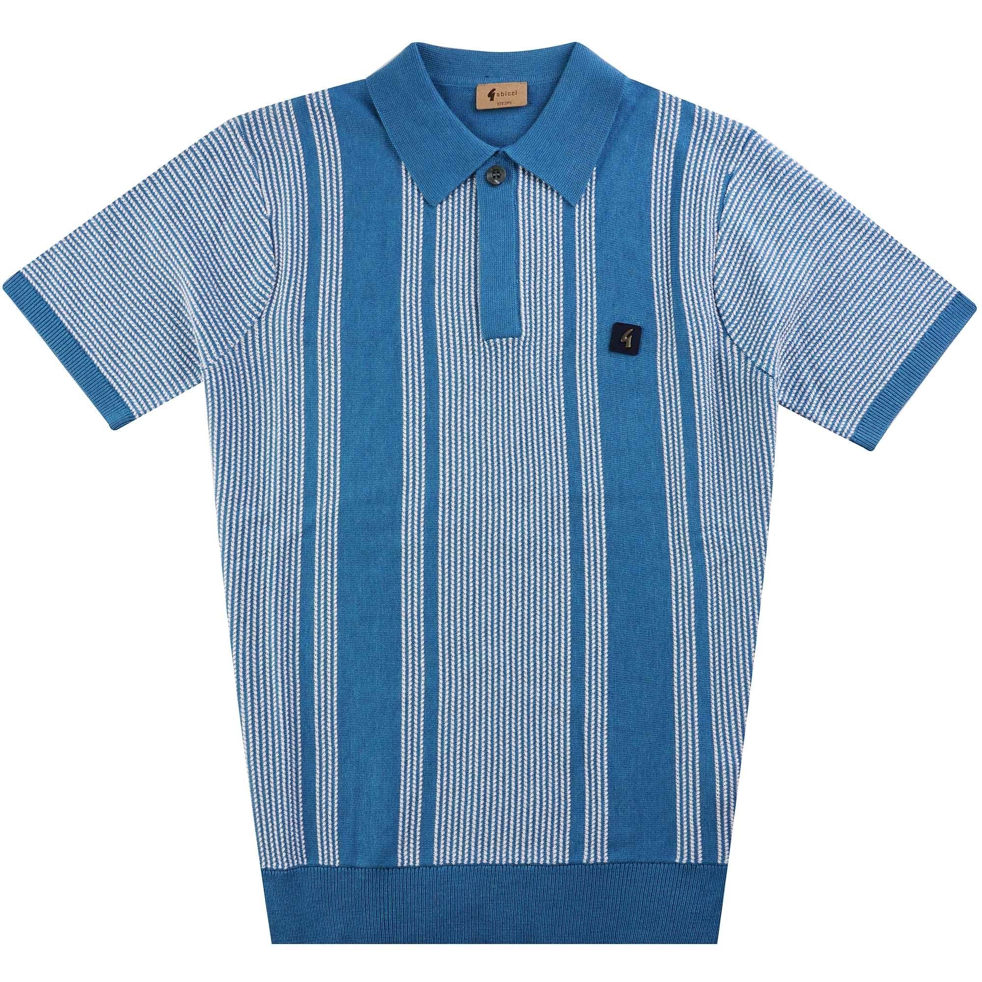 Gabicci Vintage Dante Knitted Polo Shirt - Aqua