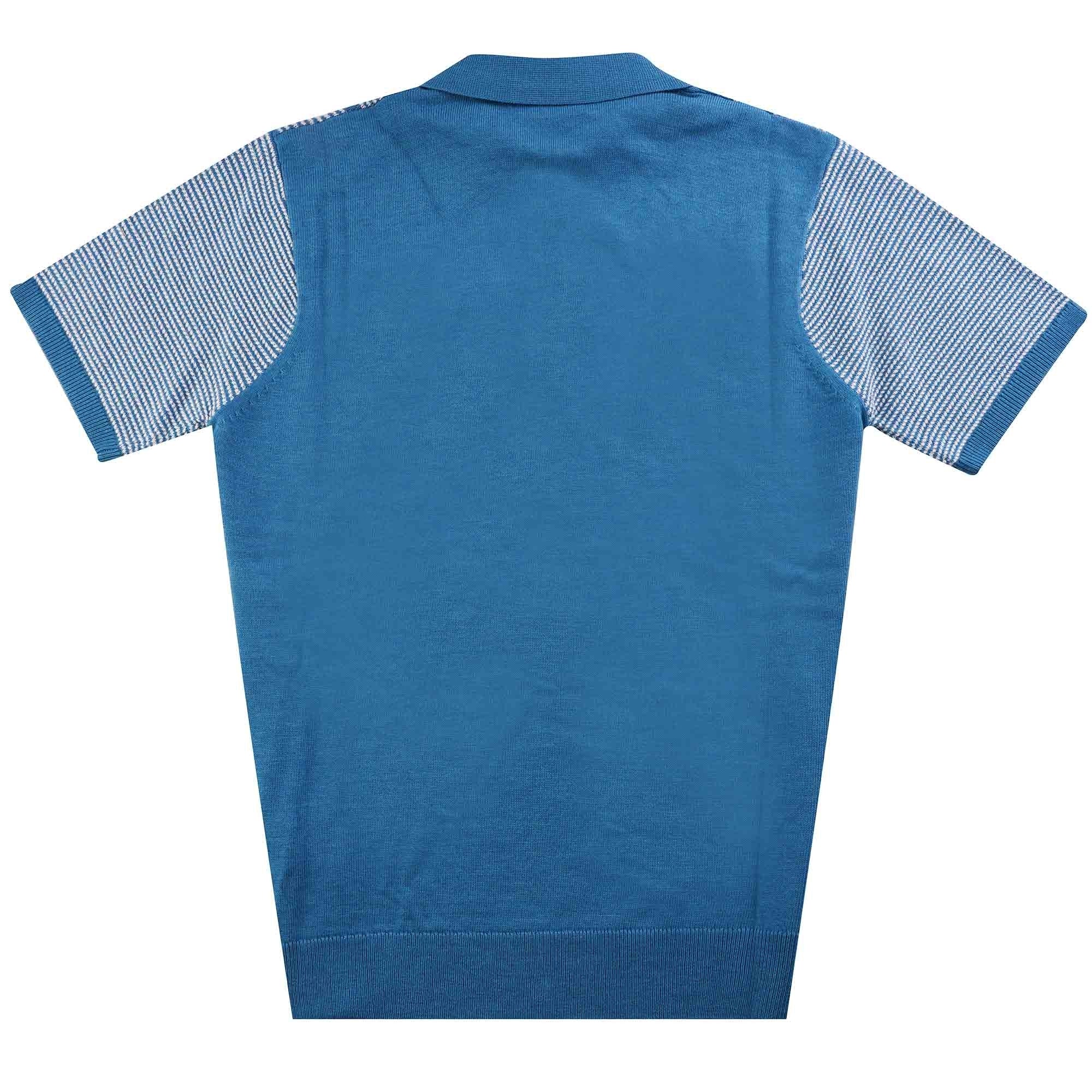Gabicci Vintage Dante Knitted Polo Shirt - Aqua