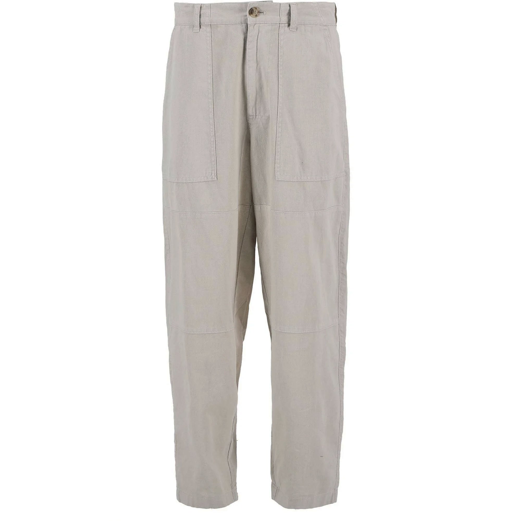 Barbour Linen-Blend Relaxed Trousers - Mist