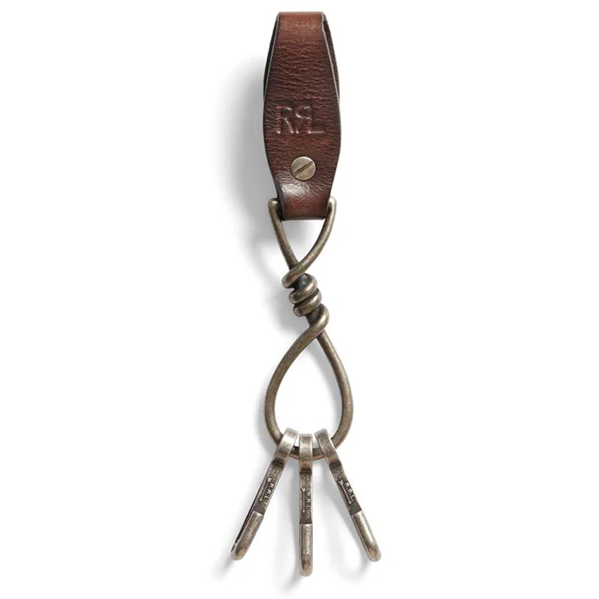 RRL by Ralph Lauren Leather Keyring - Dark Brown