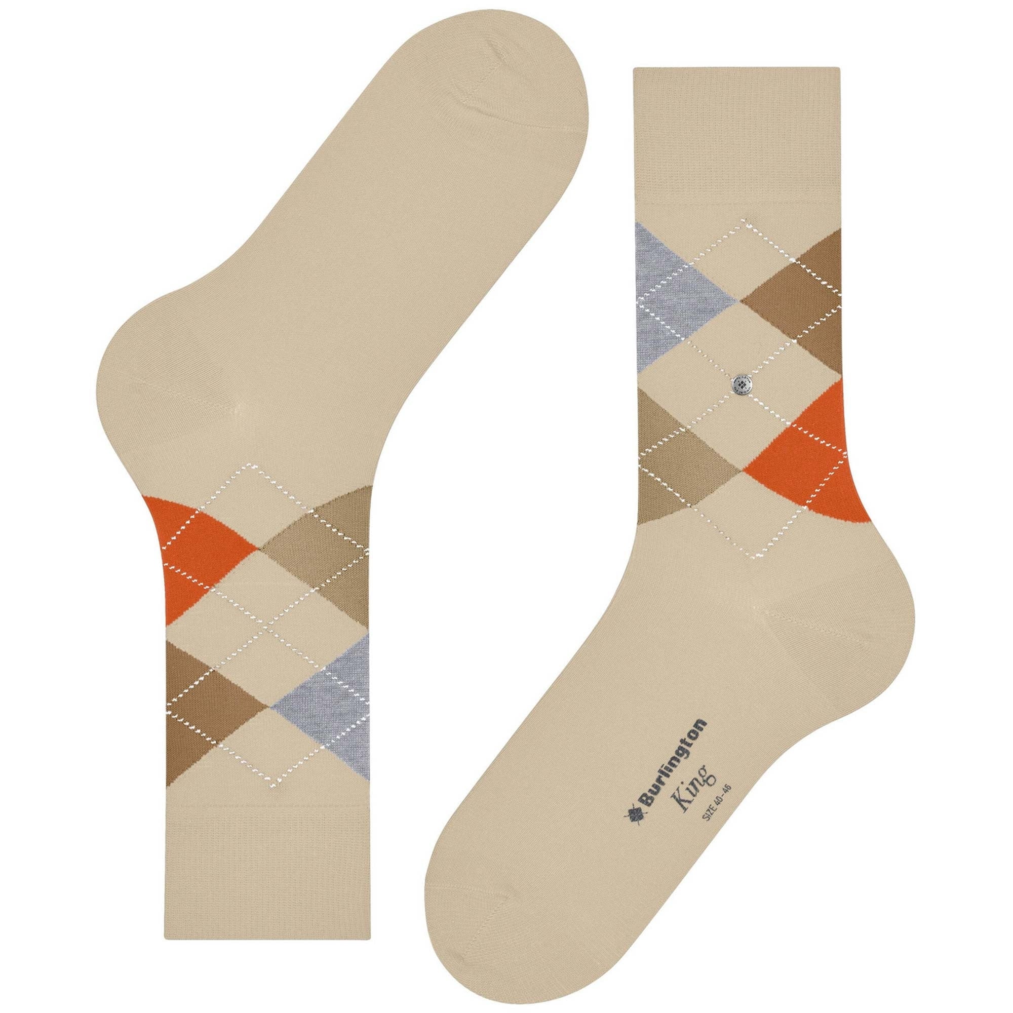 King Socks - Beige Orange