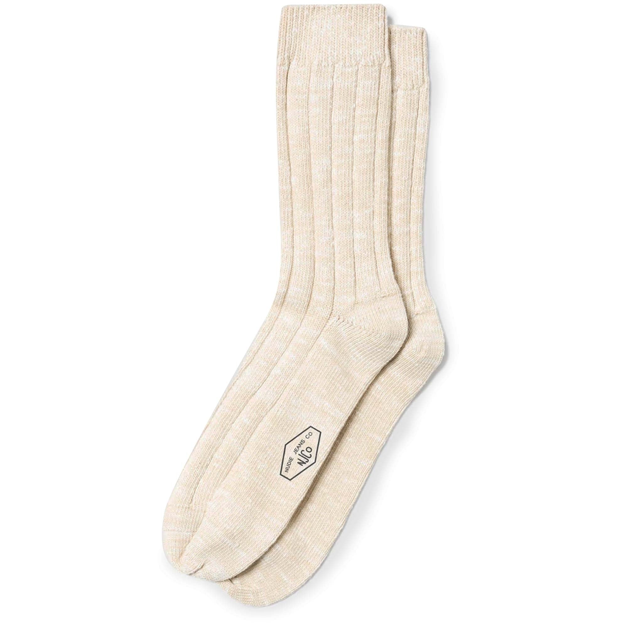 Nudie Jeans Broad Rib Socks - Ecru
