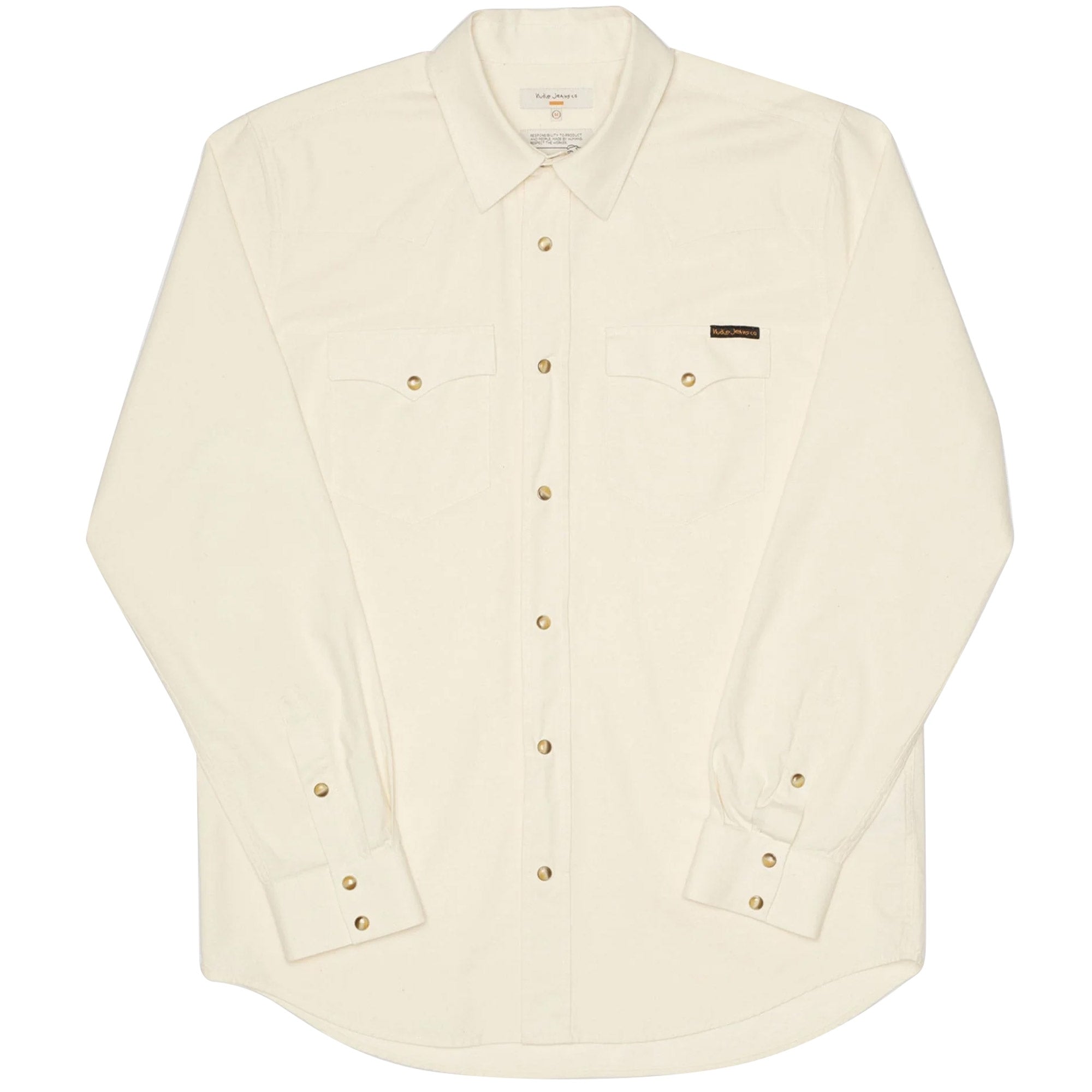 Nudie Jeans George Chambray Western Shirt - Ecru