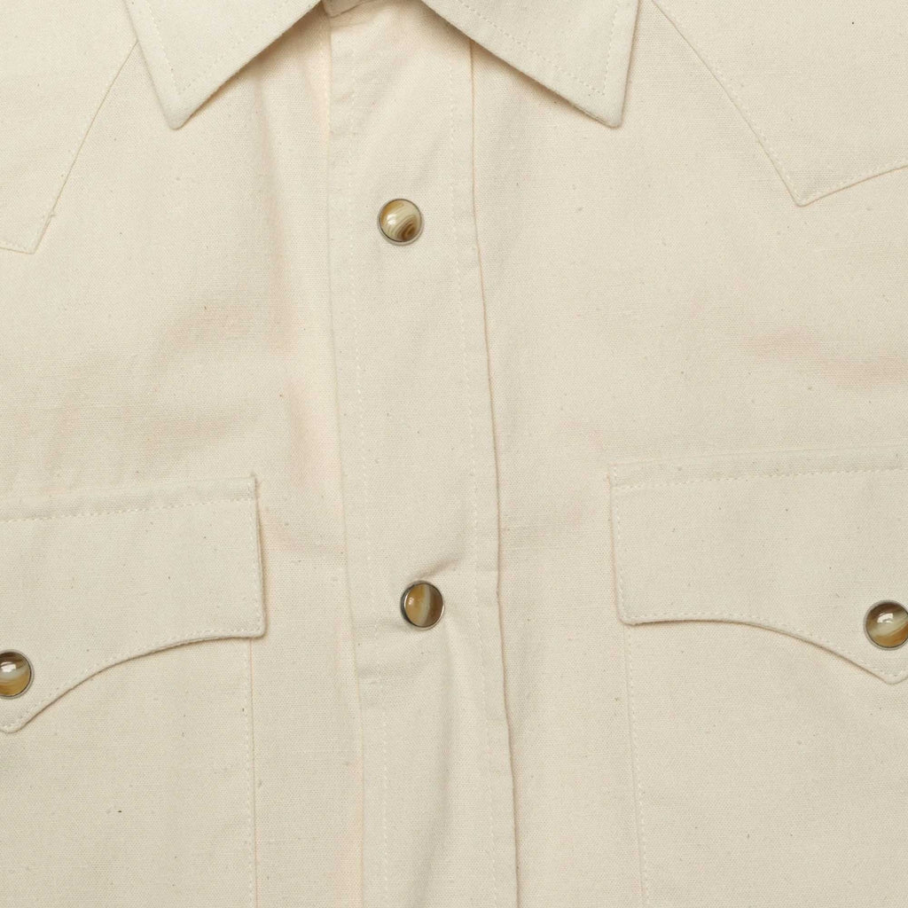 Nudie Jeans George Chambray Western Shirt - Ecru