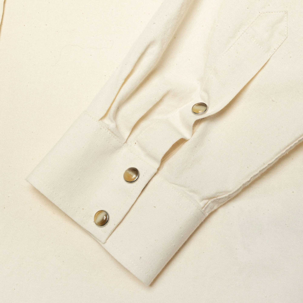 Nudie Jeans George Chambray Western Shirt - Ecru