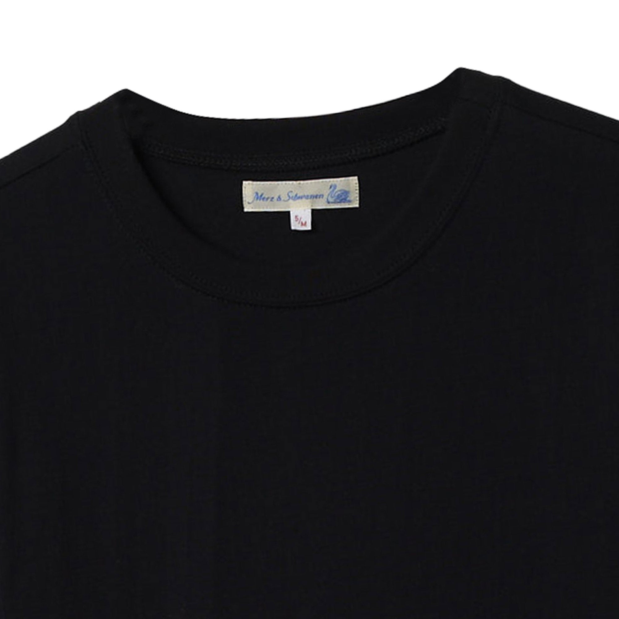 Merz b Schwanen 1940s Loopwheeled T-Shirt - Deep Black