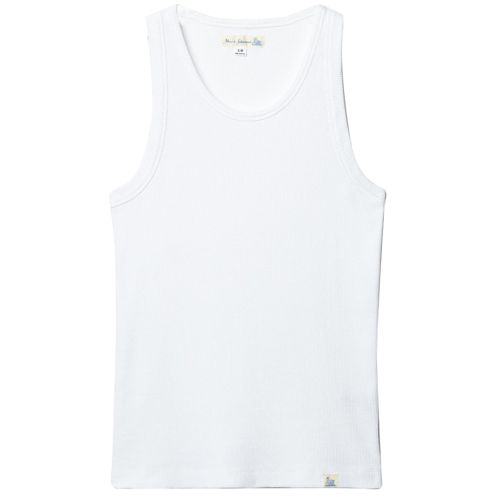 Merz b Schwanen Ribbed Tank Top - White