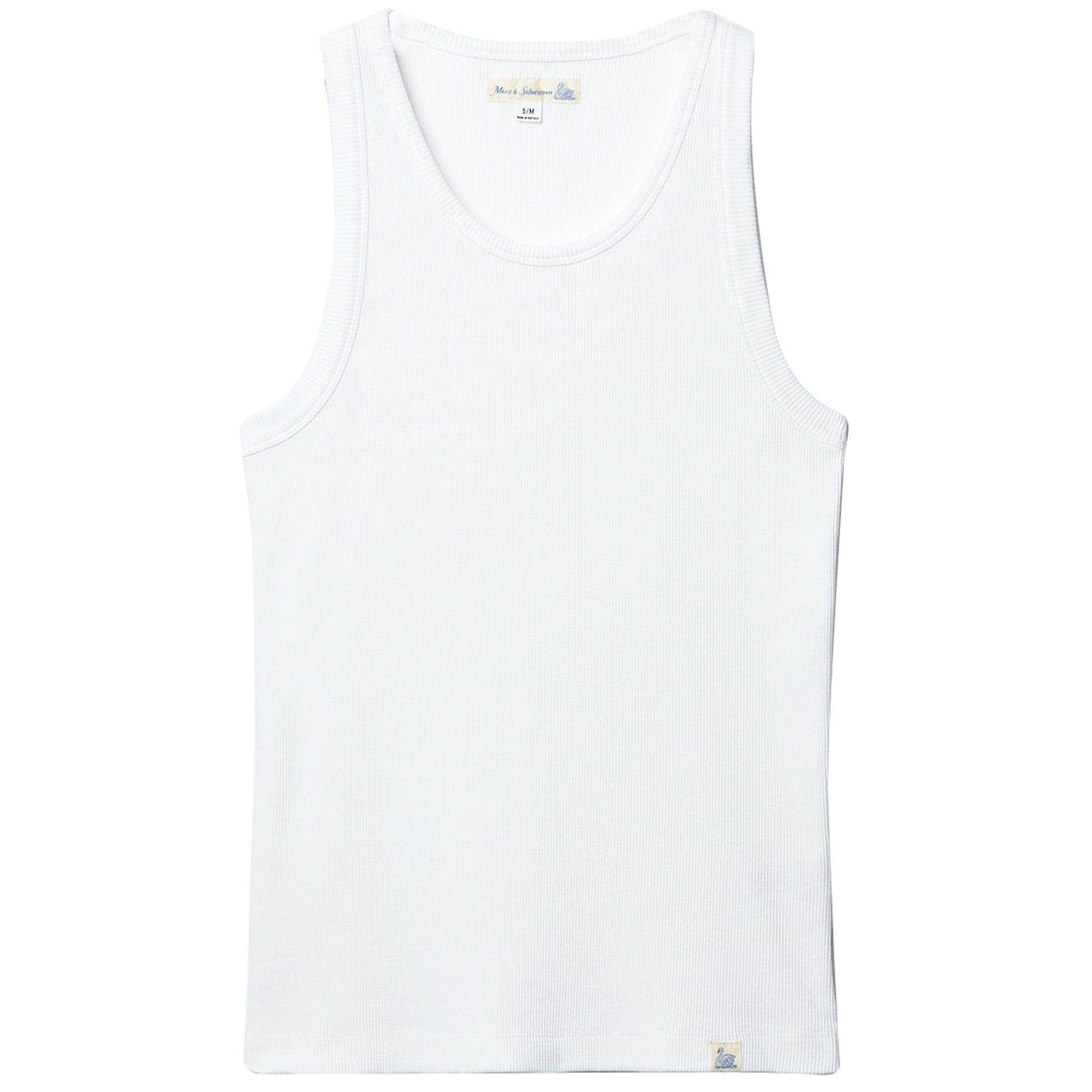 Merz b Schwanen Ribbed Tank Top - White