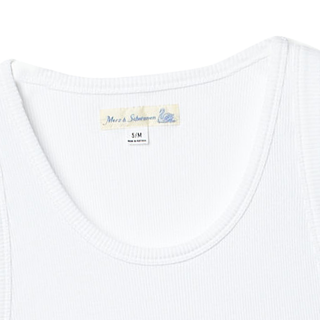 Merz b Schwanen Ribbed Tank Top - White
