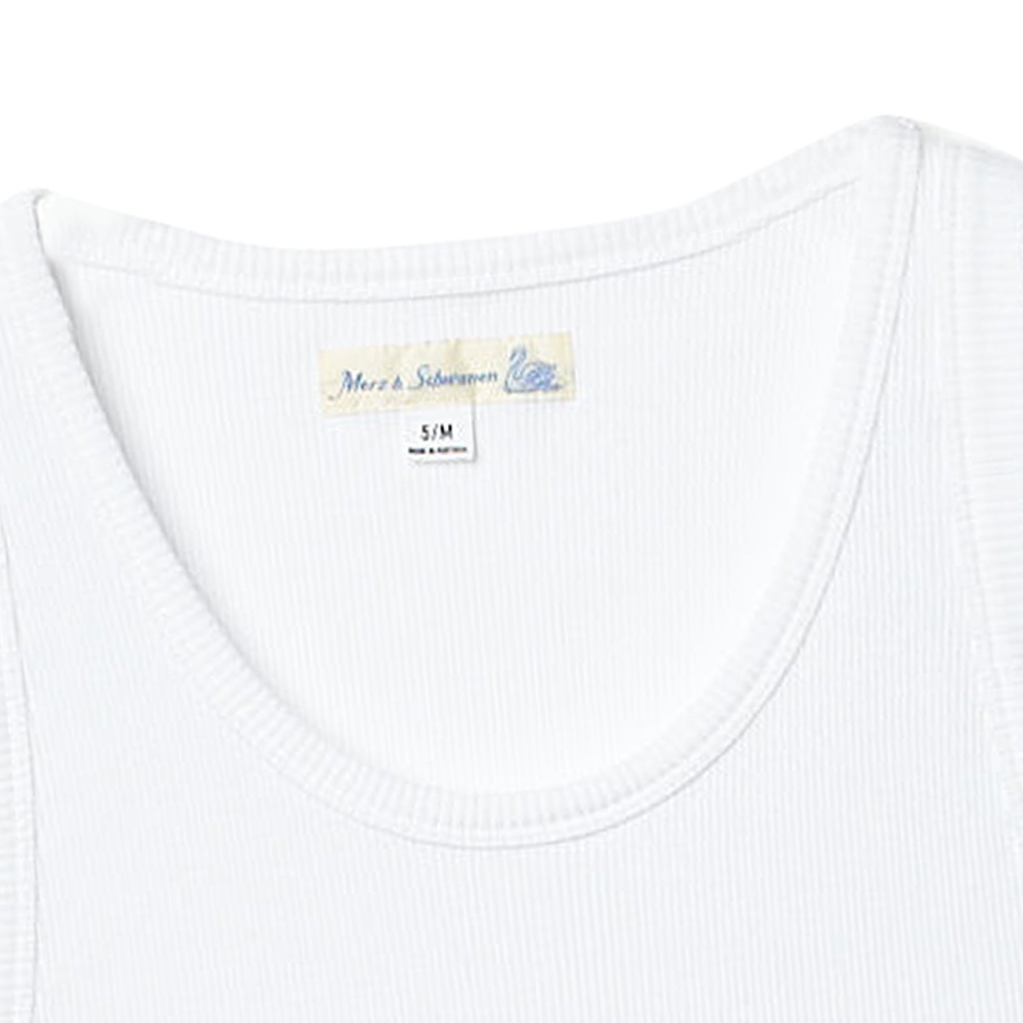 Merz b Schwanen Ribbed Tank Top - White