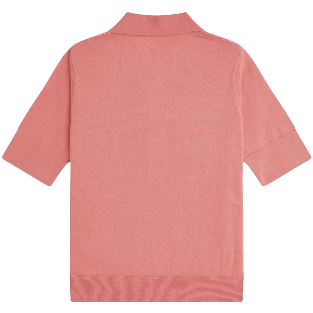 Fred Perry Womens Pointelle Detail Knitted Shirt - Putty Pink