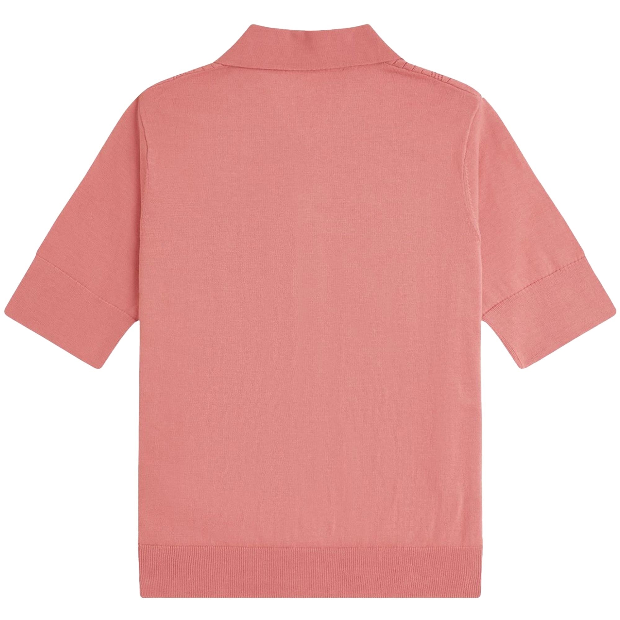 Fred Perry Womens Pointelle Detail Knitted Shirt - Putty Pink