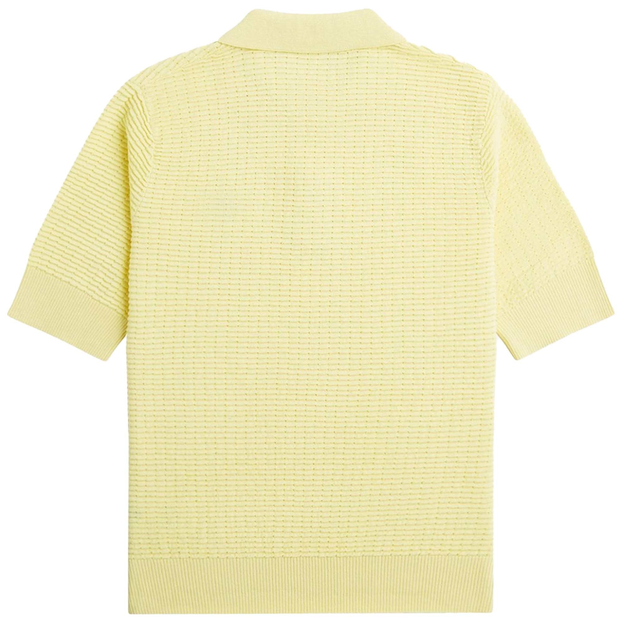Fred Perry Textured Knit Polo Shirt - Gold