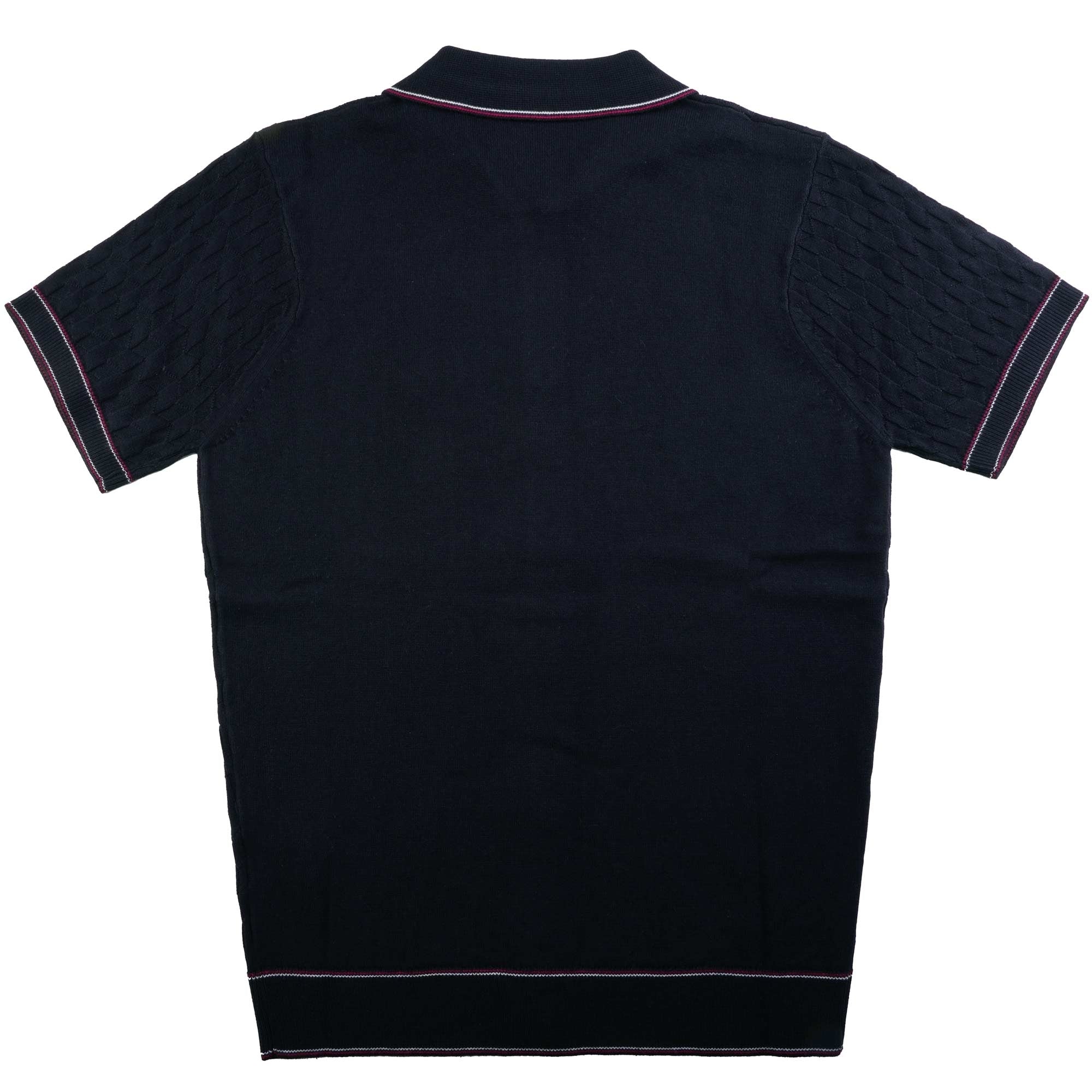 Gabicci Vintage Shaun Knitted Polo Shirt - Navy