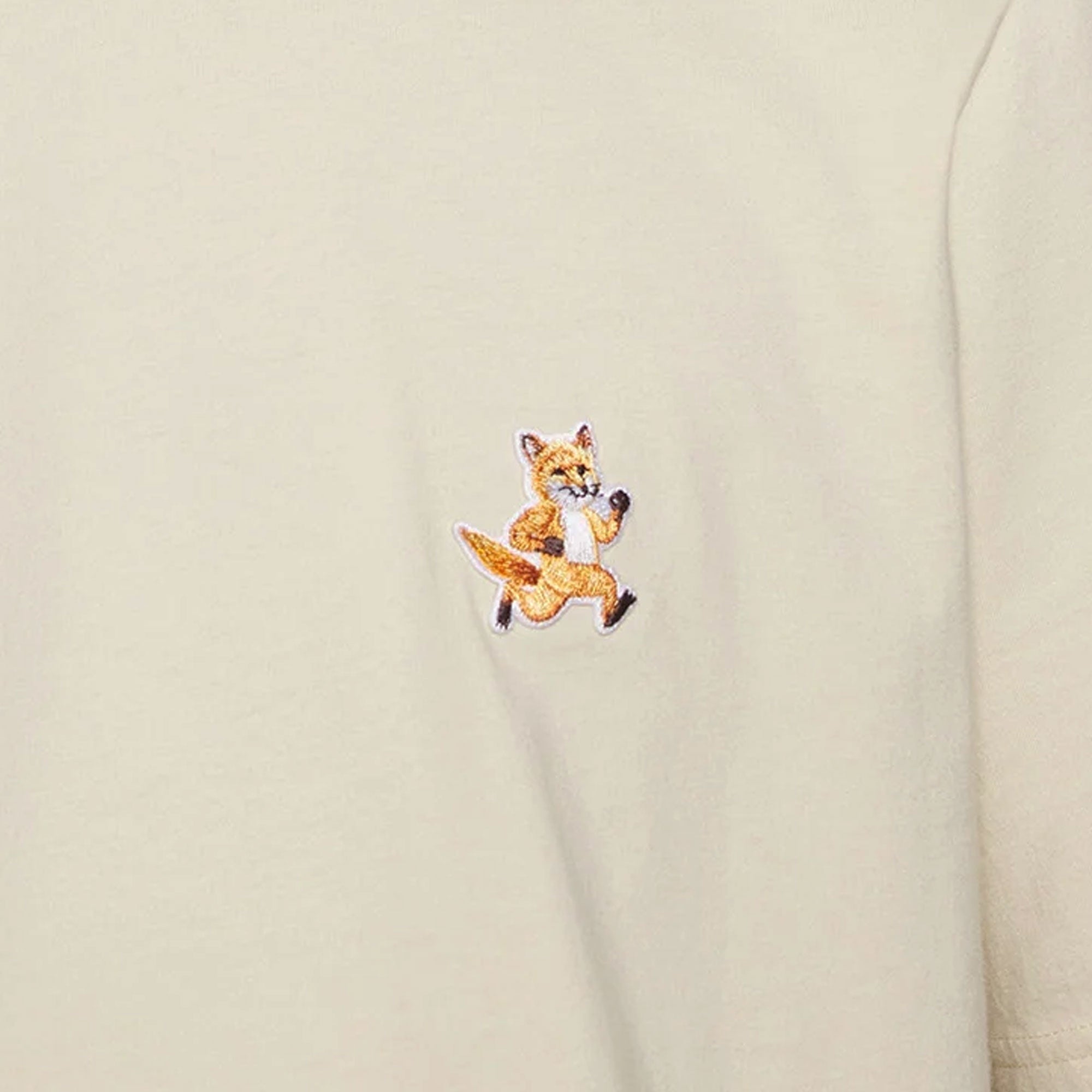 Maison Kitsune Speedy Fox Patch Comfort T-Shirt - Warm Stone