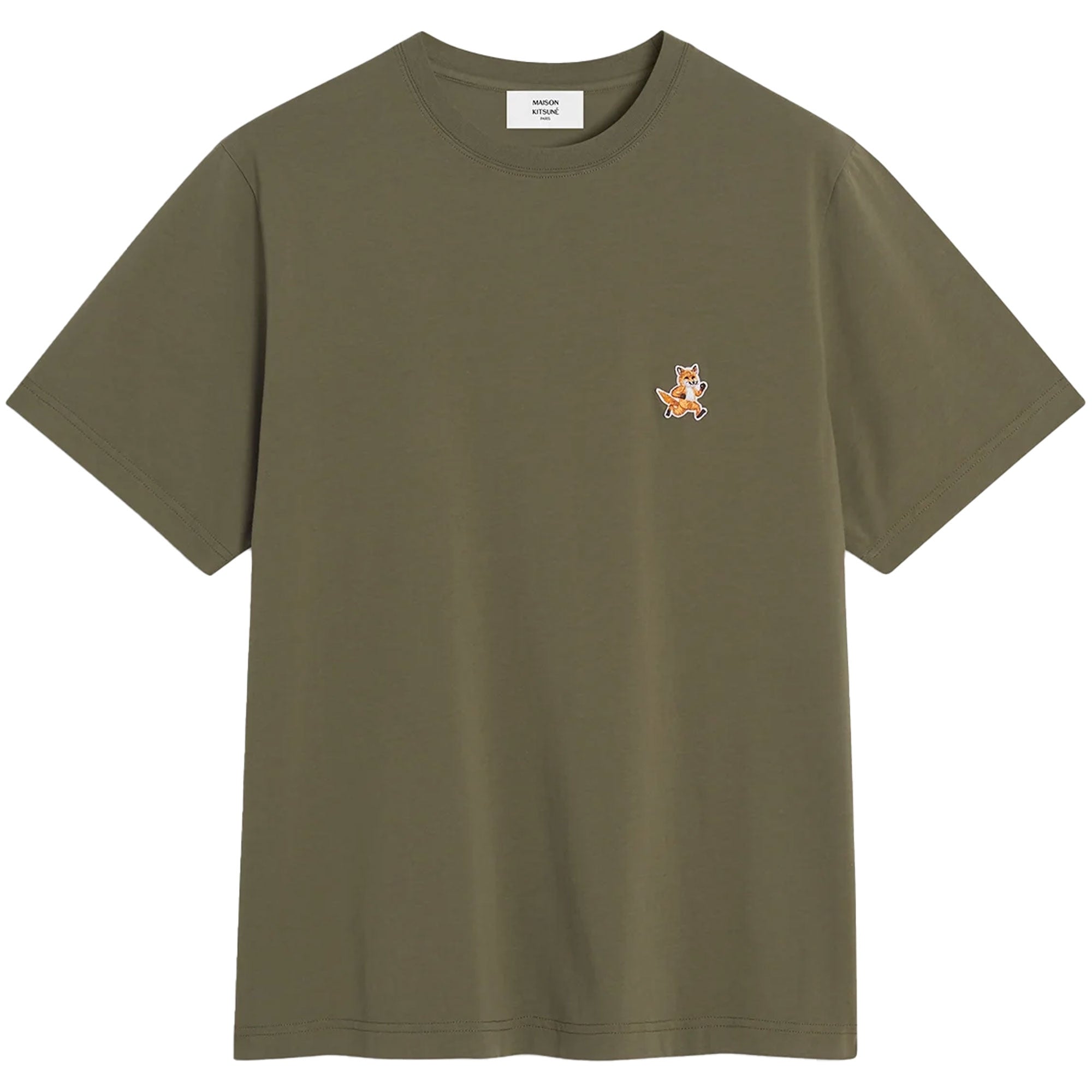 Maison Kitsune Speedy Fox Patch Comfort T-Shirt - Bay Leaf