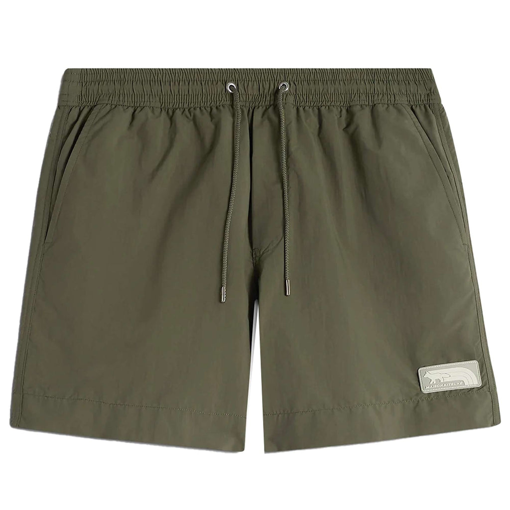Maison Kitsune Flash Fox Swim Shorts - Military
