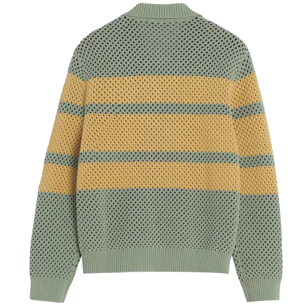 Maison Kitsune Striped Mesh Cardigan - Vert