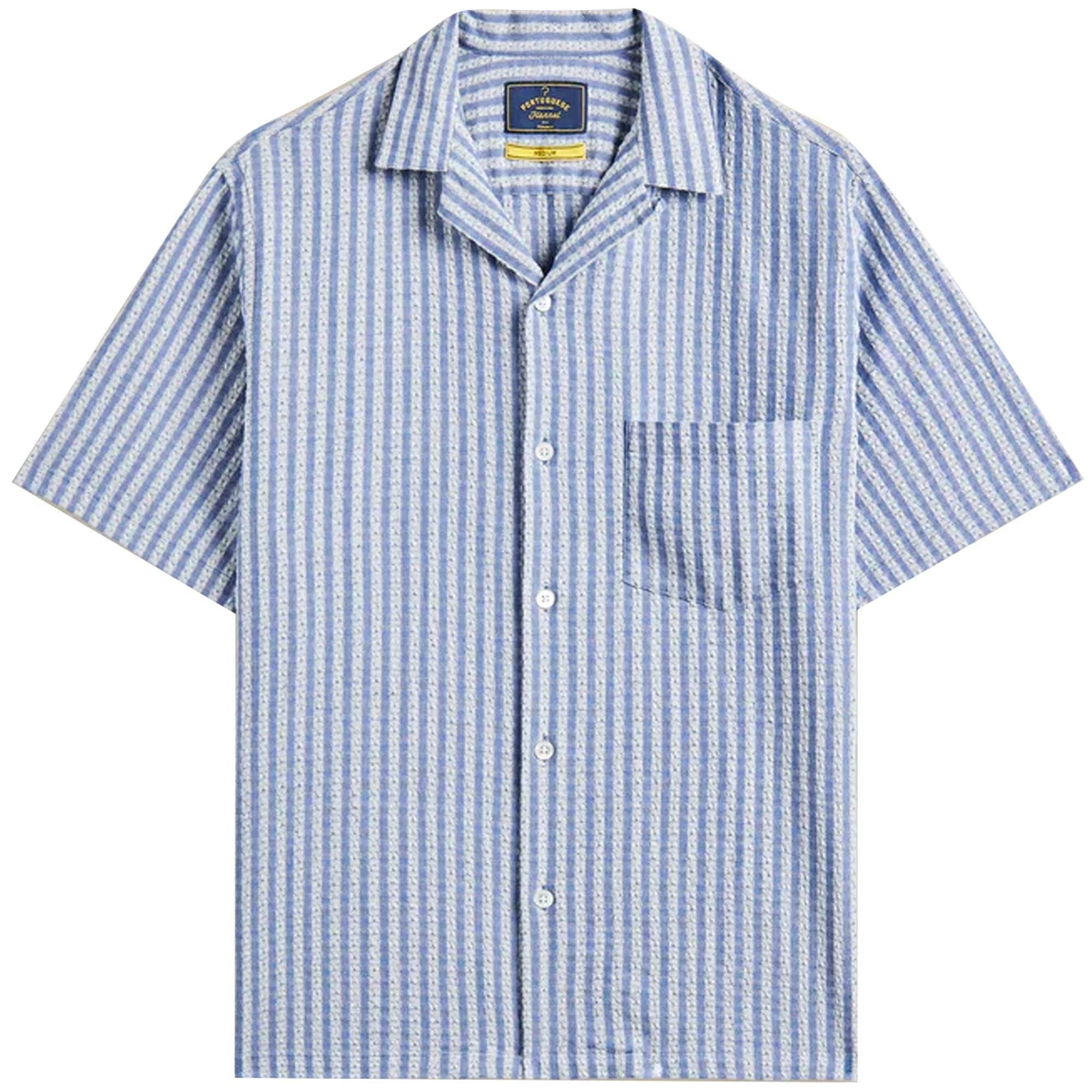 Portuguese Flannel Jacquard Shirt - Chambray