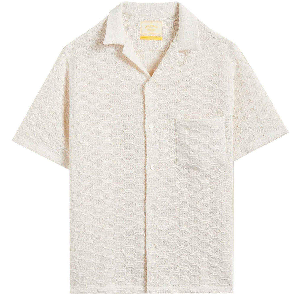 Portuguese Flannel Net Shirt - Cream