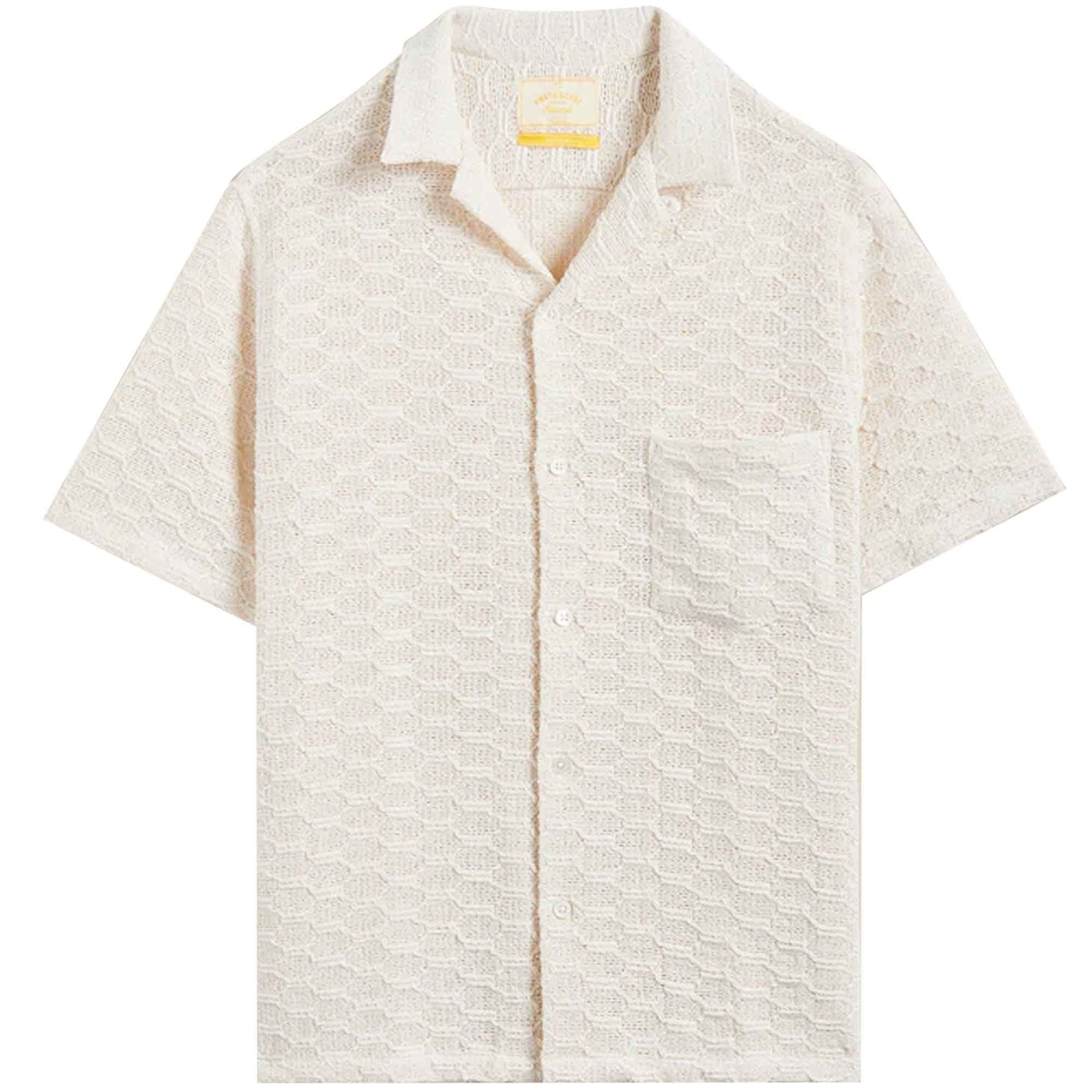 Portuguese Flannel Net Shirt - Cream