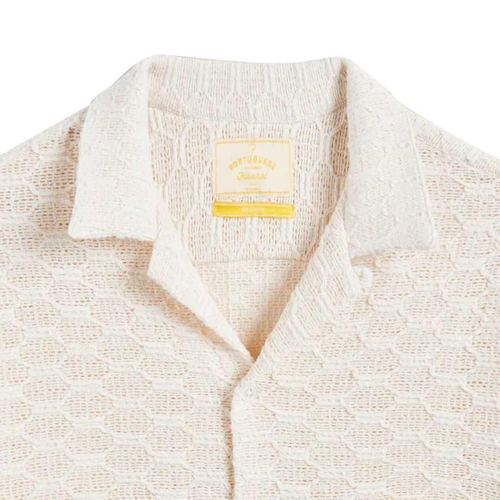 Portuguese Flannel Net Shirt - Cream
