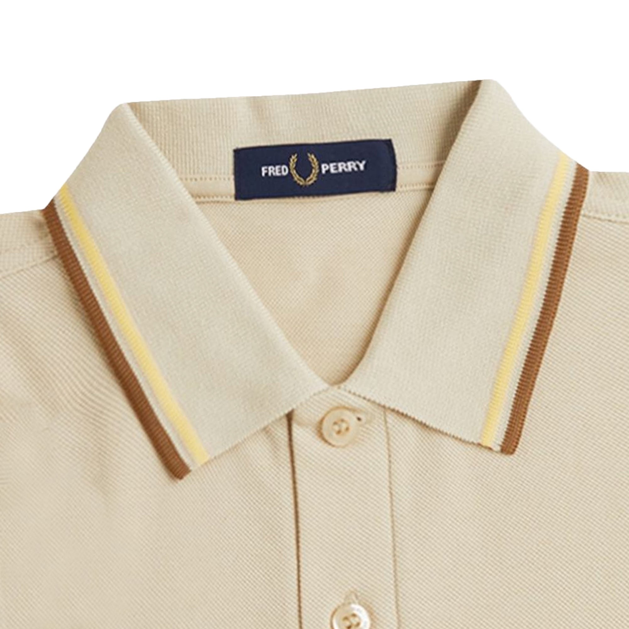 Fred Perry M3600 Twin Tipped Polo Shirt - Oatmeal