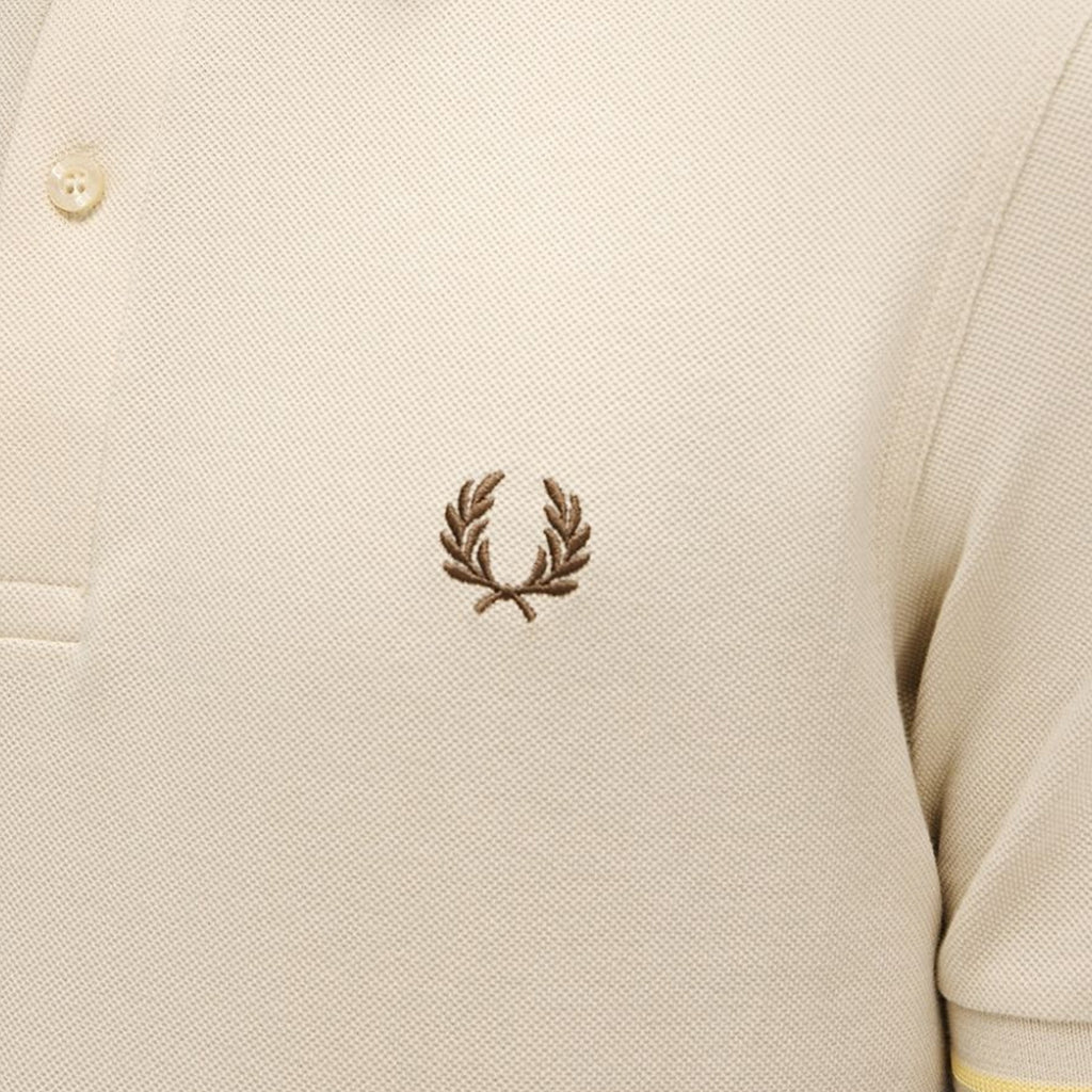 Fred Perry M3600 Twin Tipped Polo Shirt - Oatmeal