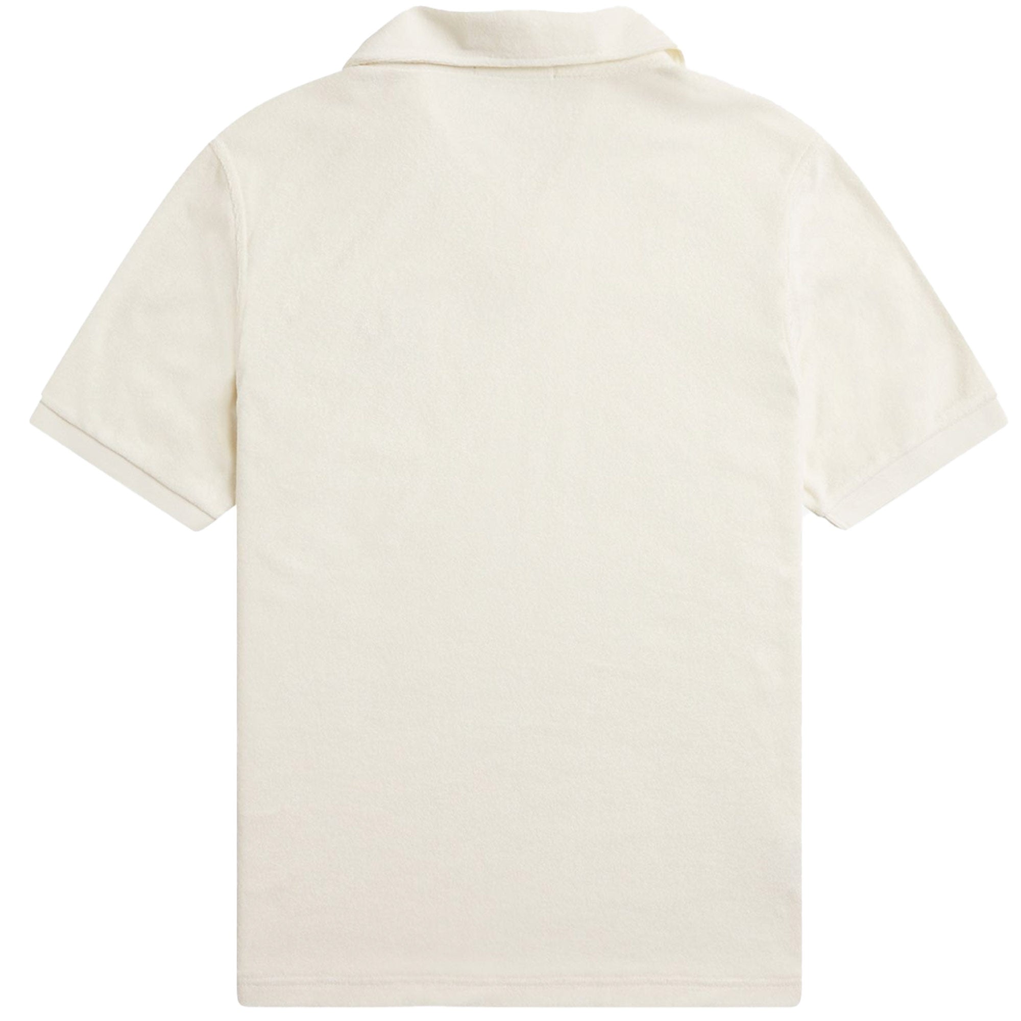 Fred Perry Open Collar Towelling Polo Shirt - Ecru