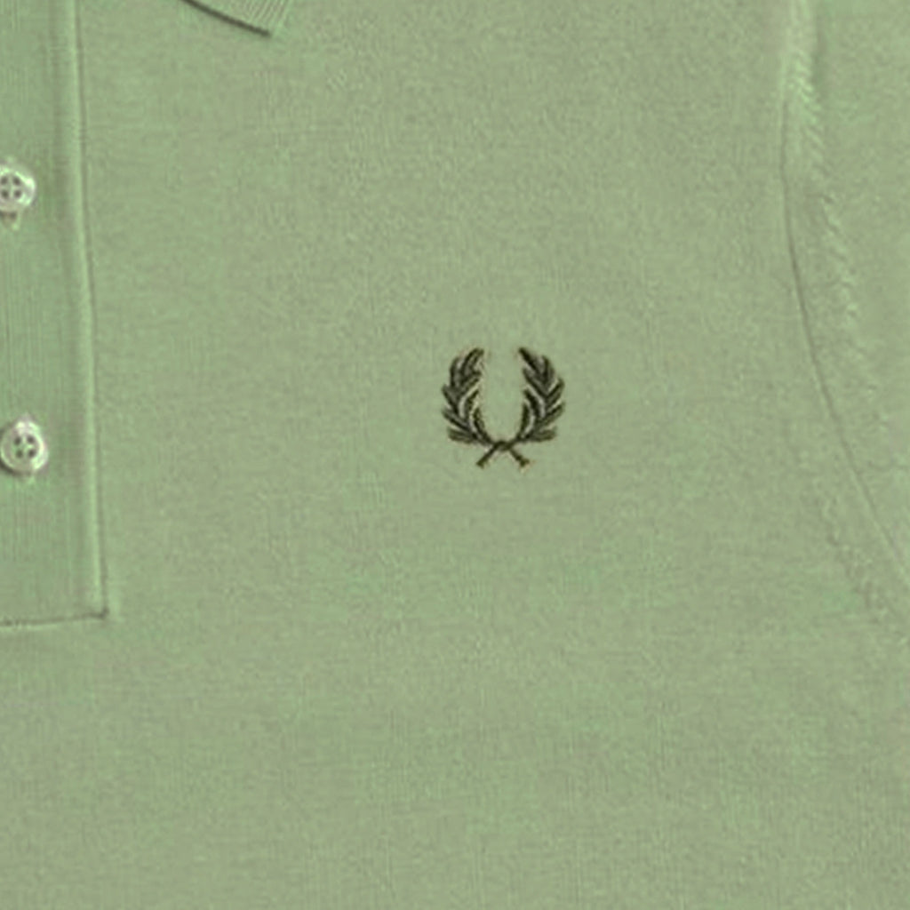 Fred Perry Knitted Cotton Shirt - Olive Mint