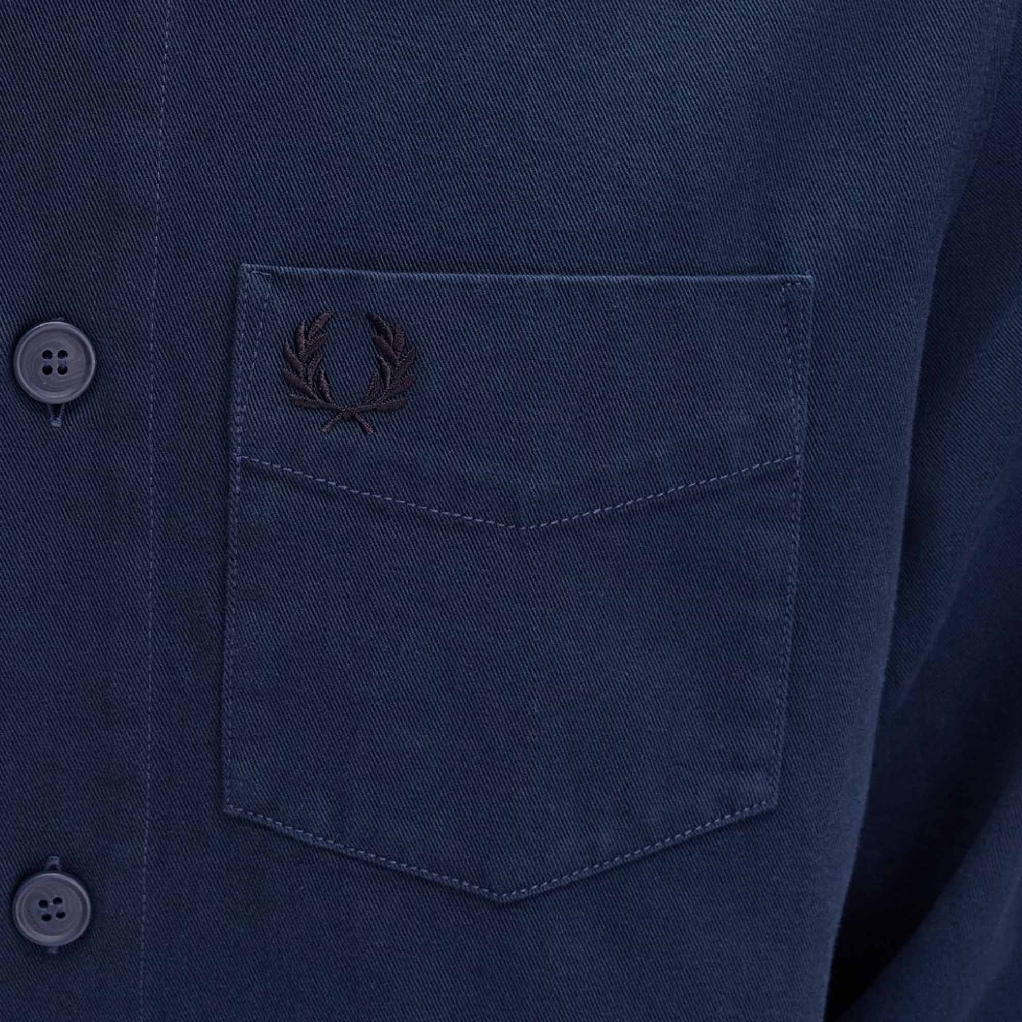 Fred Perry Twill Overshirt - Tennis Blue