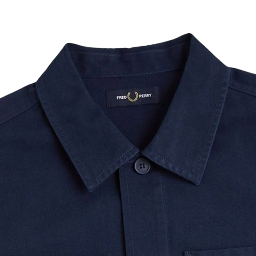 Fred Perry Twill Overshirt - Tennis Blue