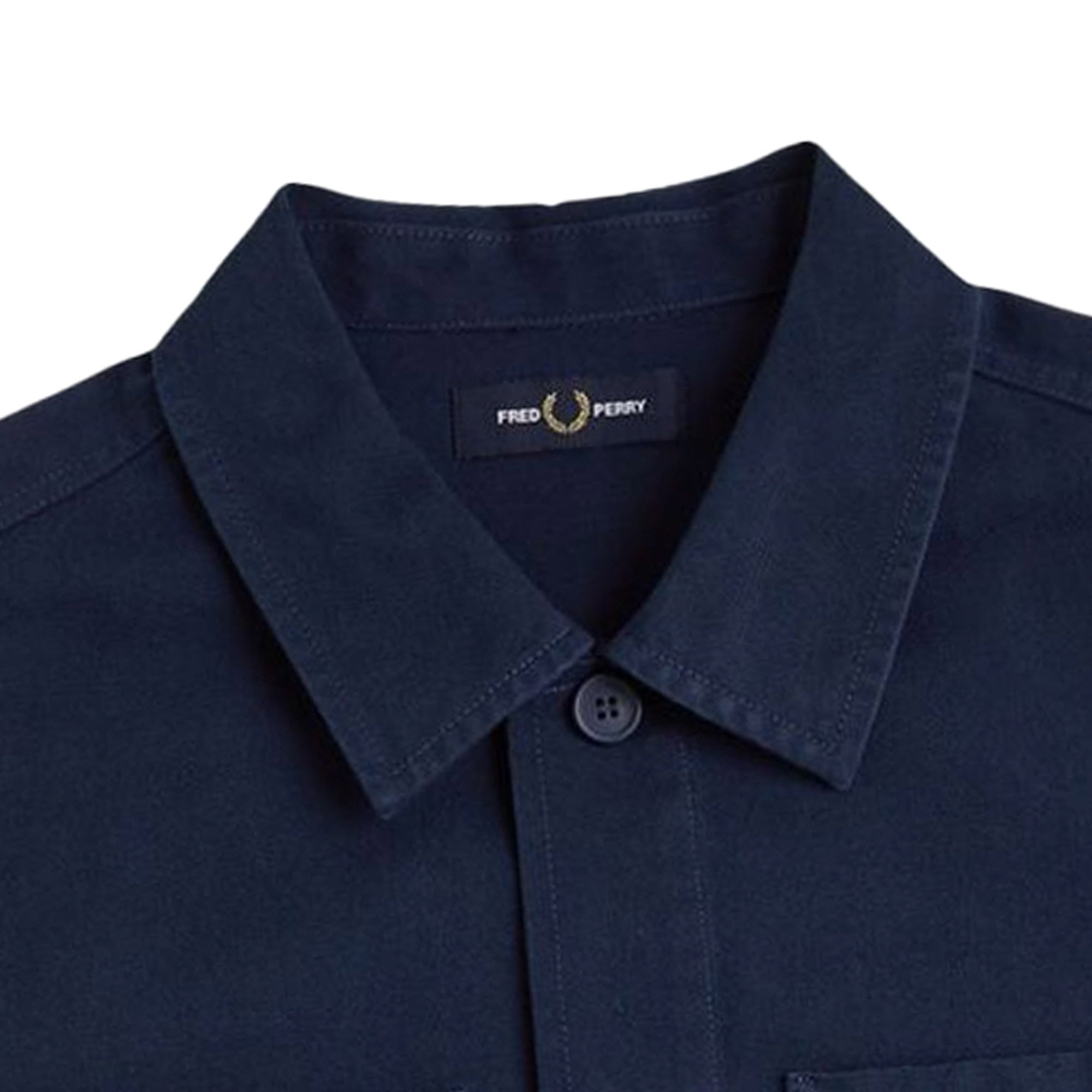 Fred Perry Twill Overshirt - Tennis Blue