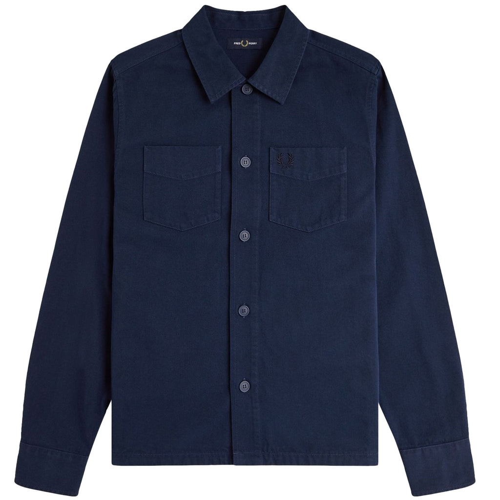 Fred Perry Twill Overshirt - Tennis Blue
