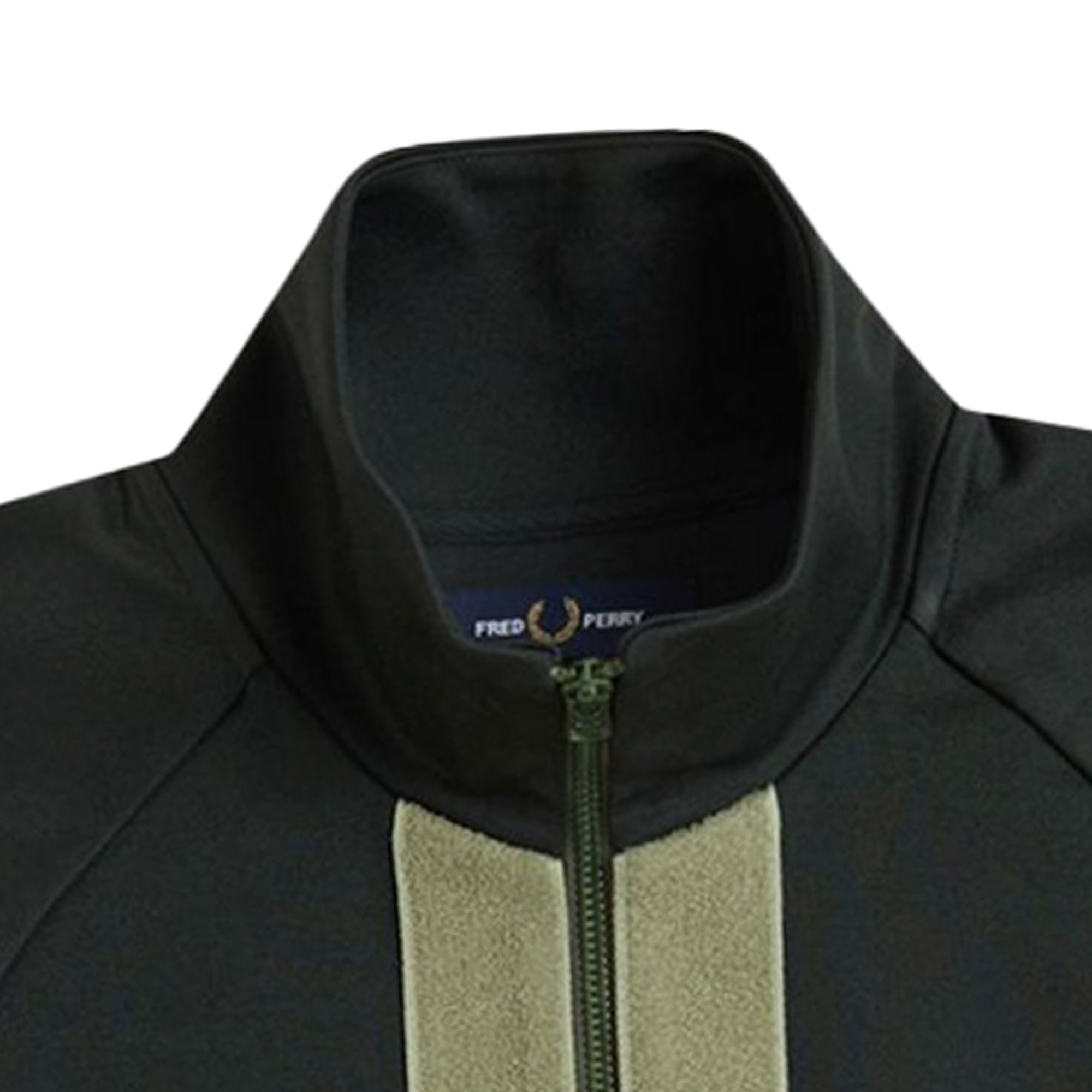 Fred Perry Chenille Tape Track Jacket - Night Green
