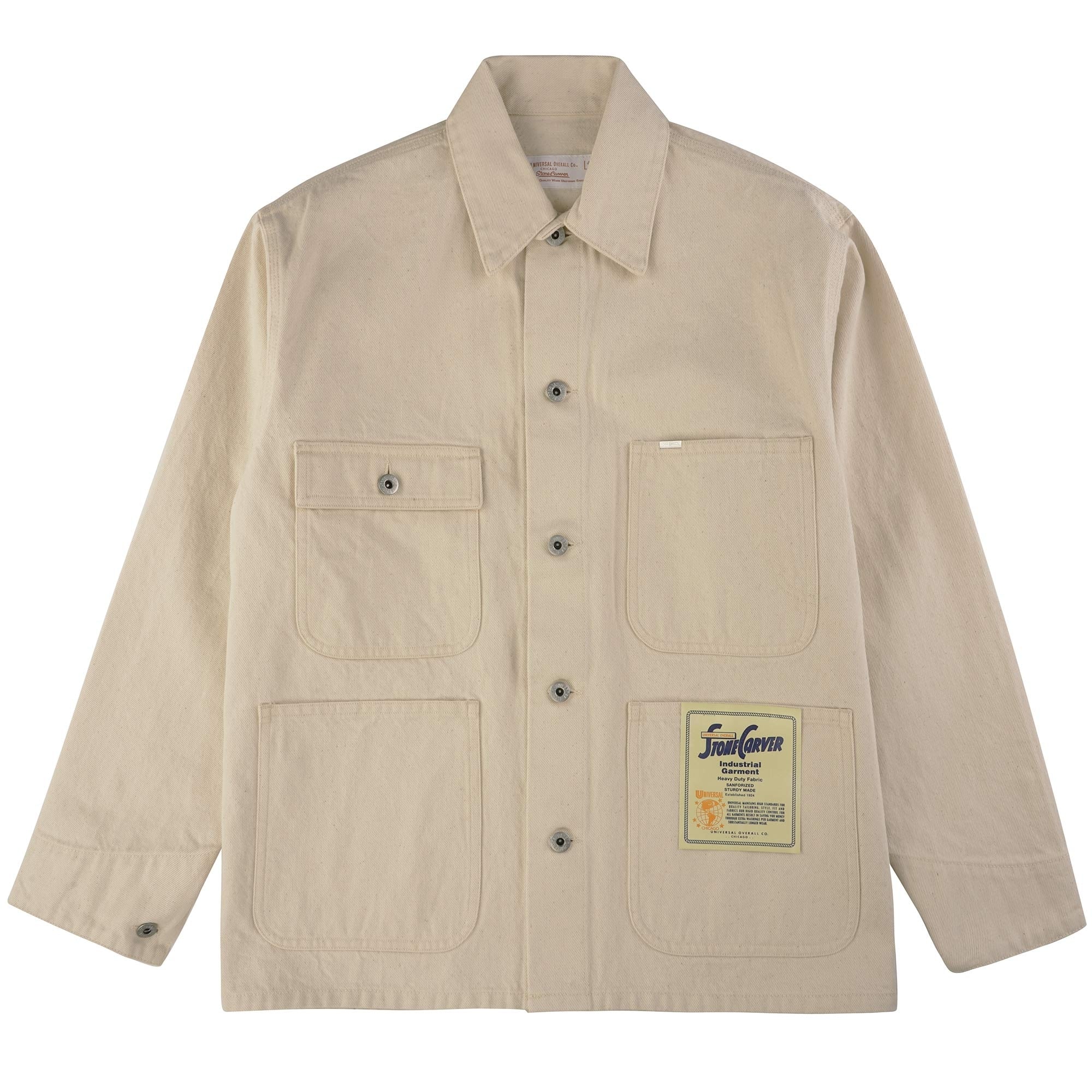 Universal Overall Denim Coverall Jacket - White