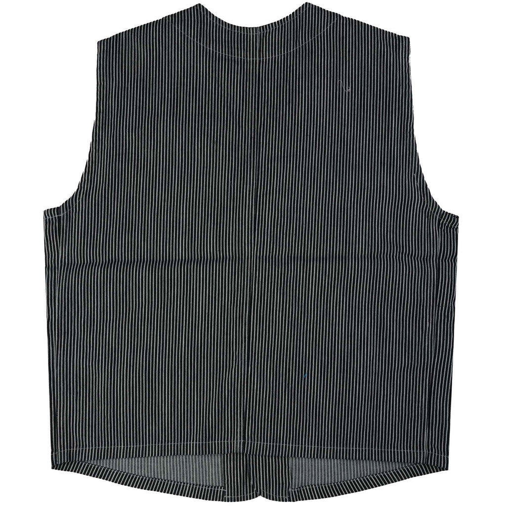 Real Hoxton Japanese Stripe Utility Vest - Hickory