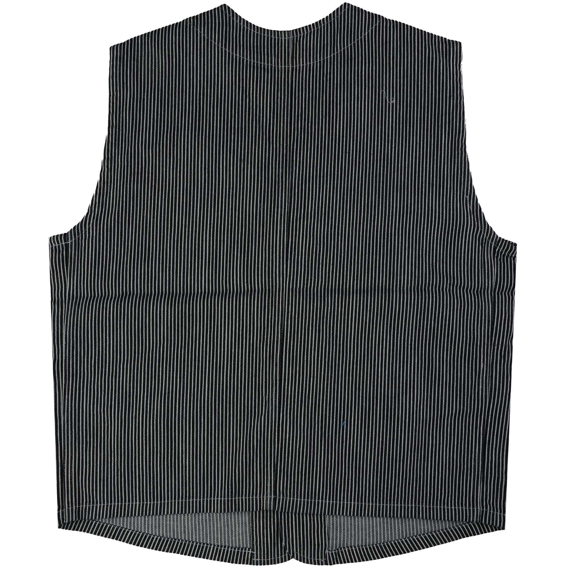 Real Hoxton Japanese Stripe Utility Vest - Hickory